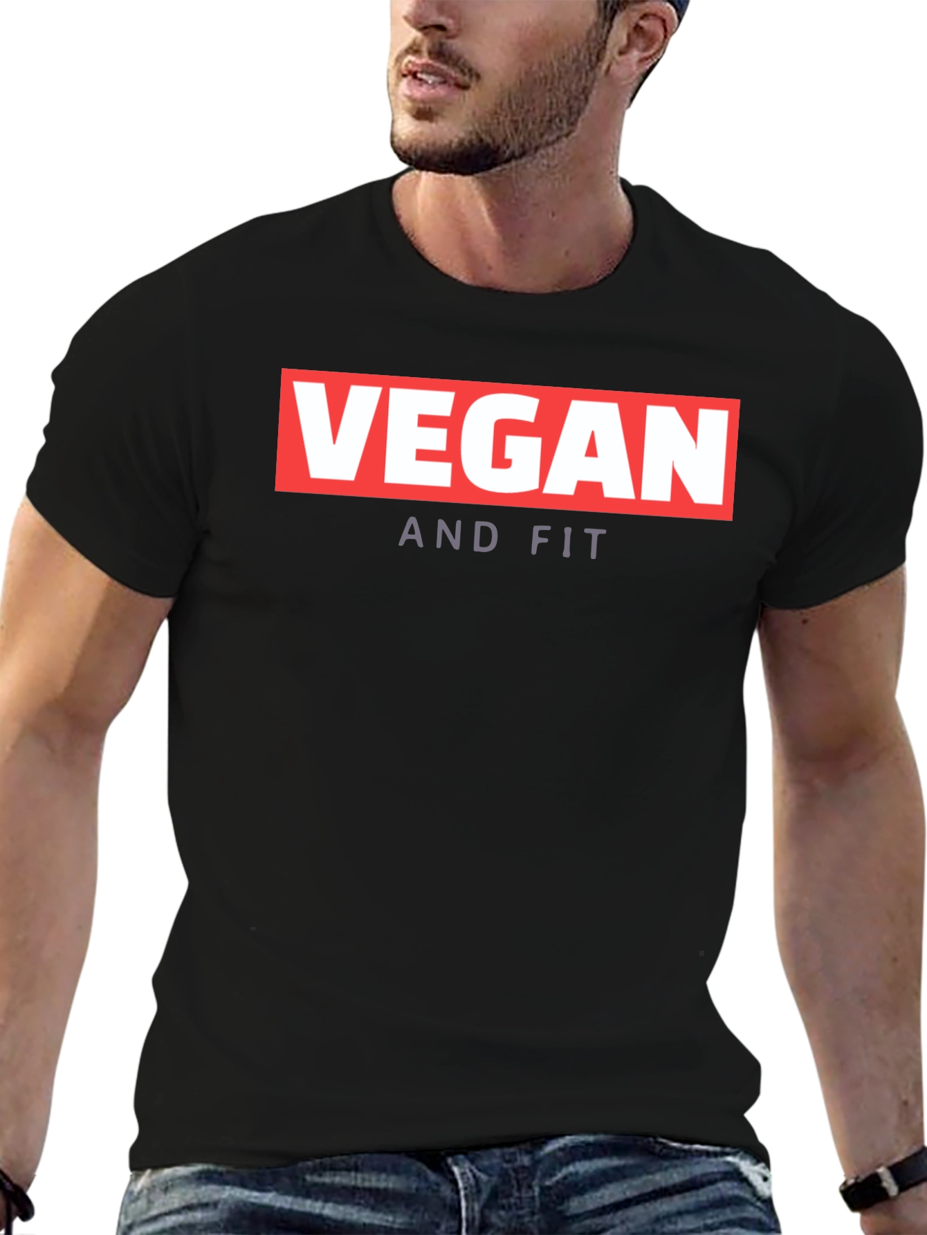 Vegan And Fit T-Shirt - Black