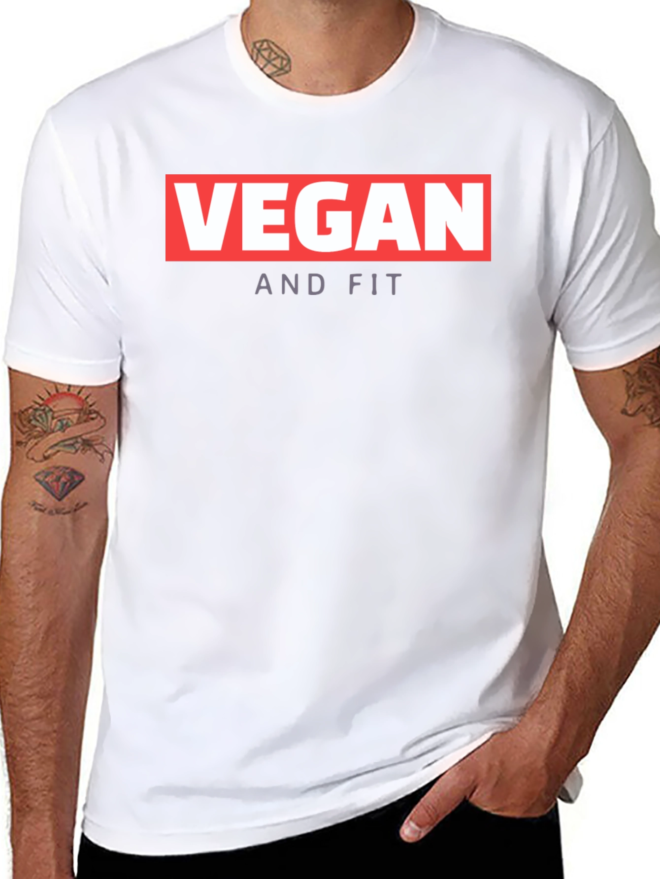 Vegan And Fit T-Shirt - Black
