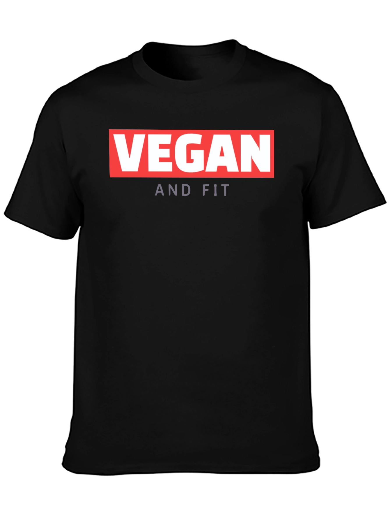 Vegan And Fit T-Shirt - Black