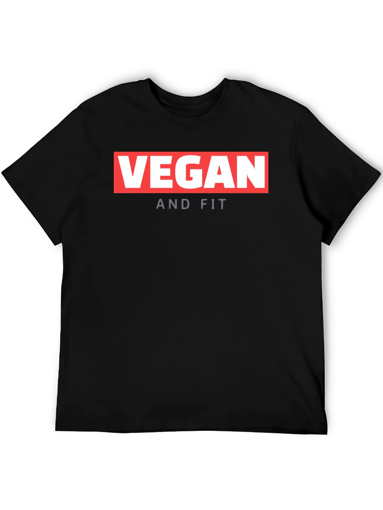 Vegan And Fit T-Shirt - Black