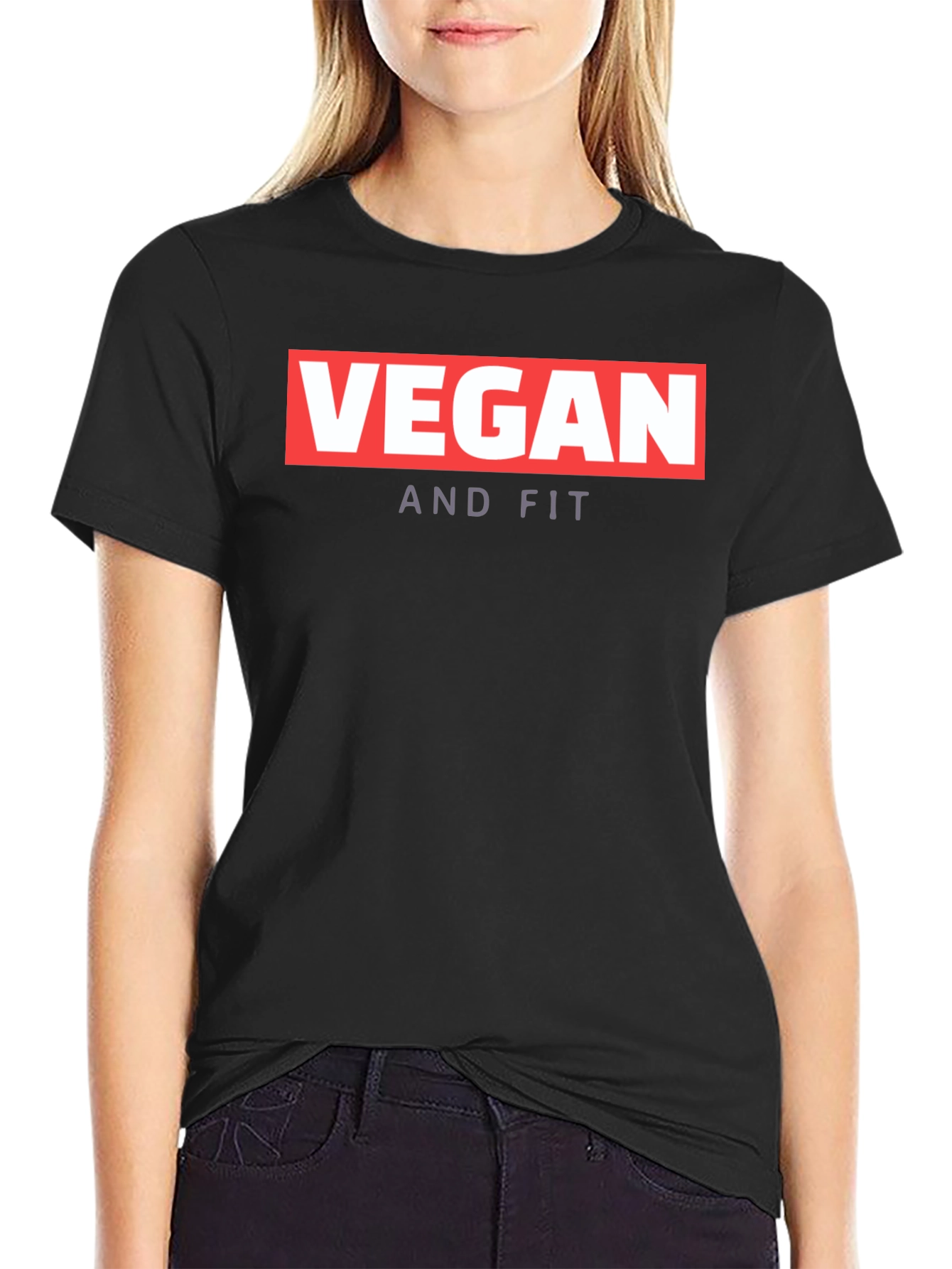 Vegan And Fit T-Shirt - Black