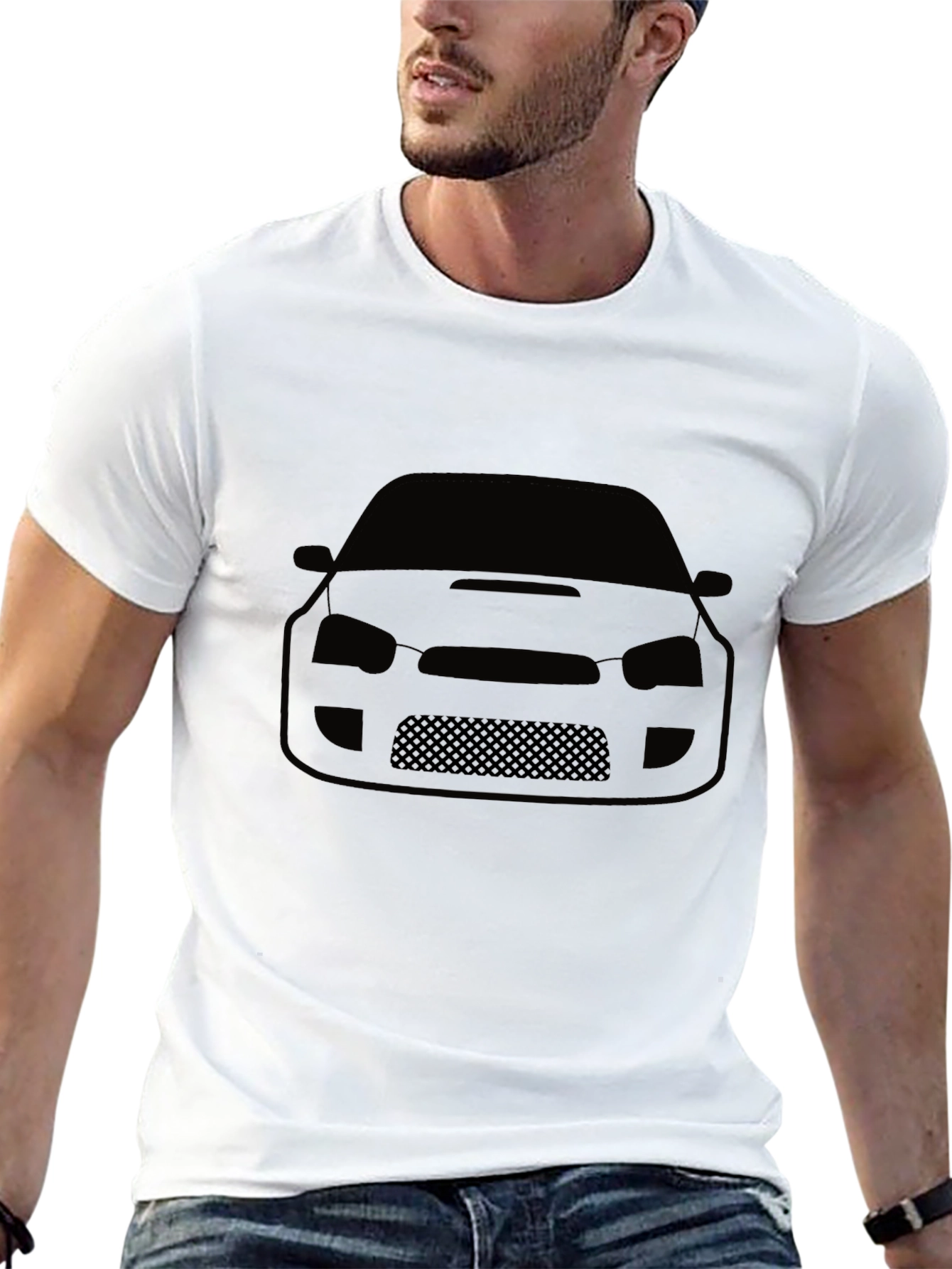 Car Silhouette Graphic Tee - Black