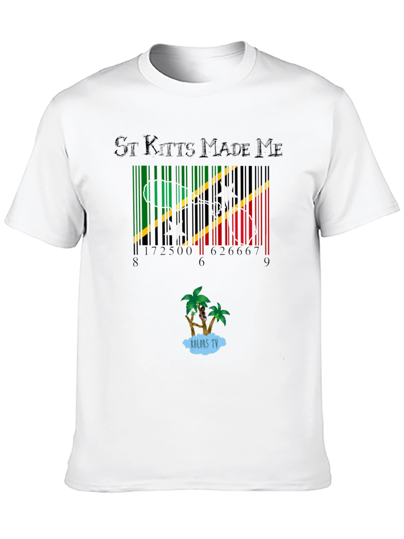 St. Kitts Made Me Barcode Graphic Tee