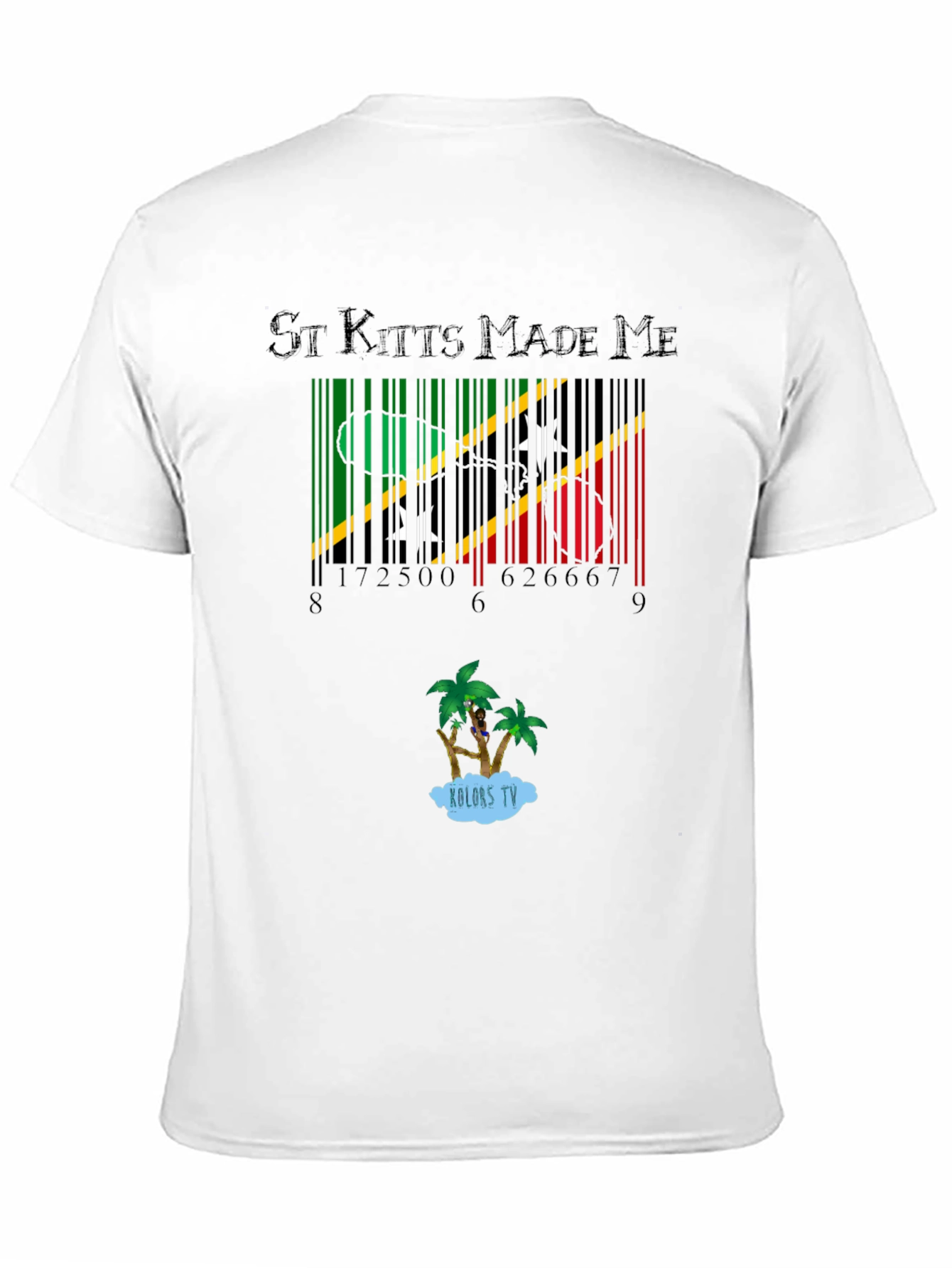 St. Kitts Made Me Barcode Graphic Tee