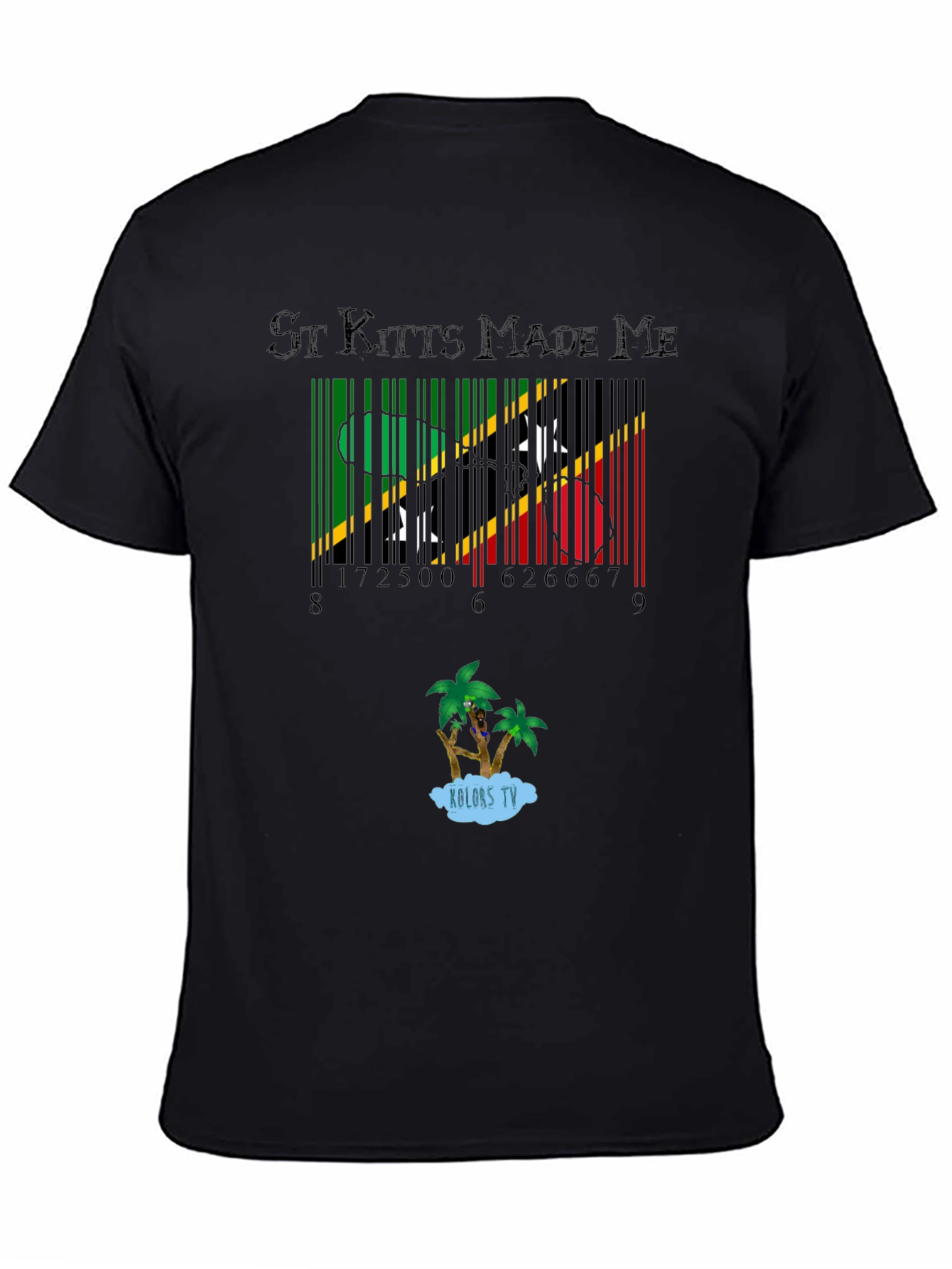 St. Kitts Made Me Barcode Graphic Tee