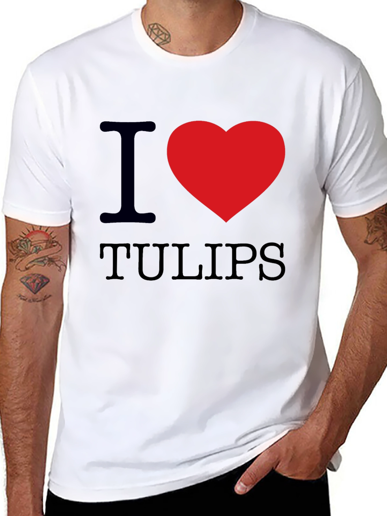 I Heart Tulips Graphic T-Shirt