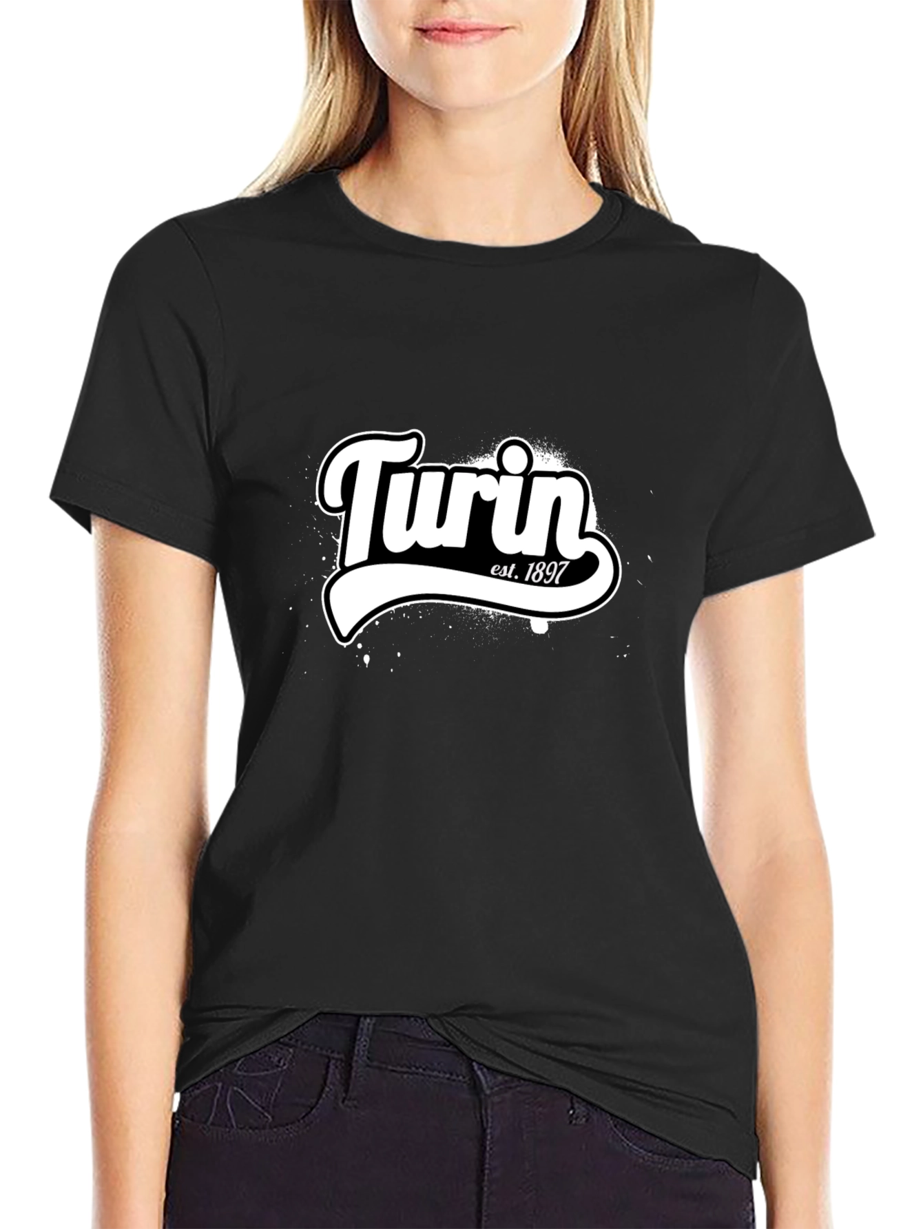 Turin Est. 1897 Black Graphic Tee