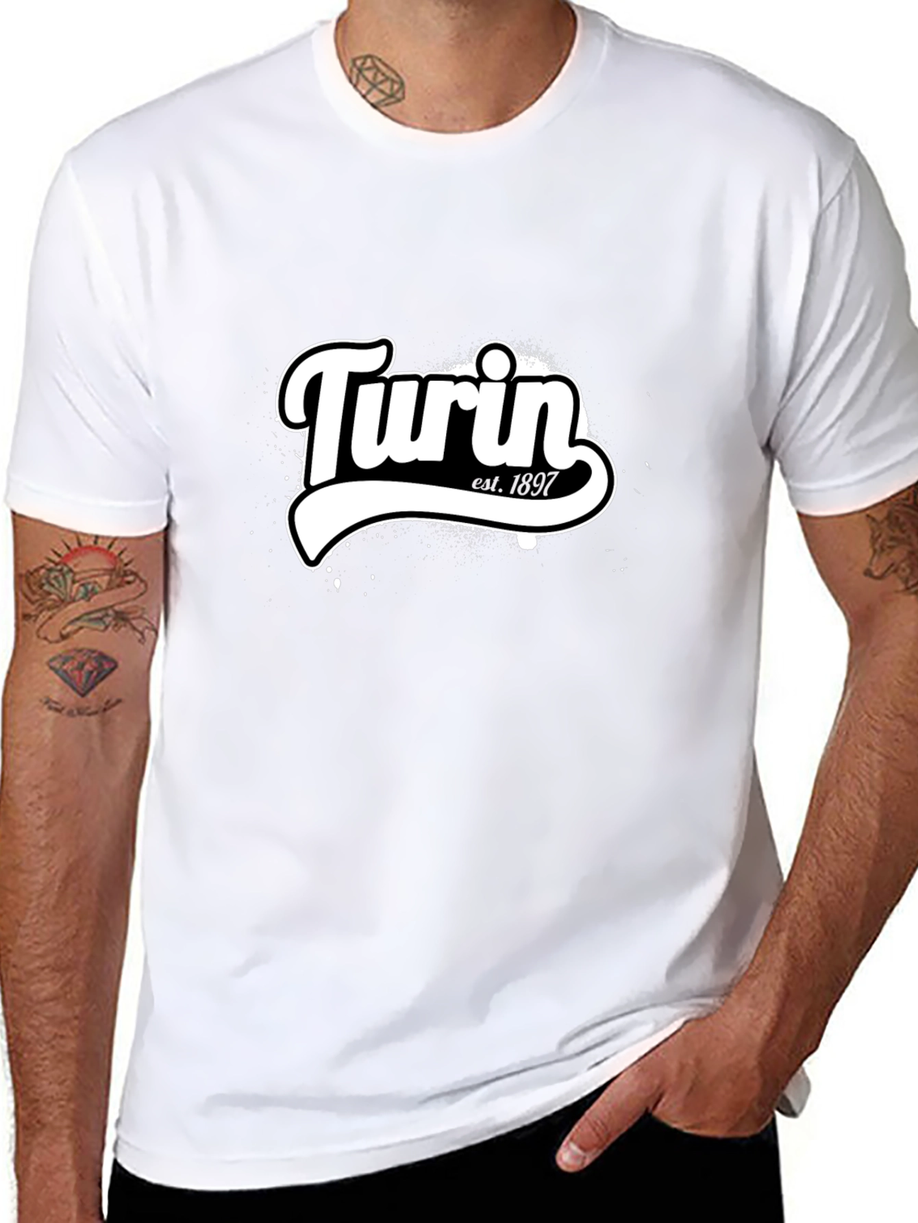 Turin Est. 1897 Black Graphic Tee