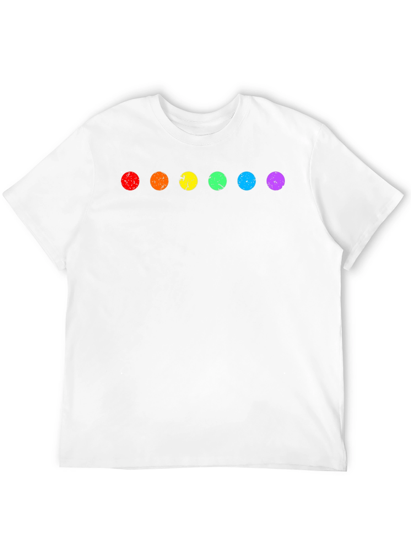Rainbow Dot Graphic Tee - Soft Cotton Blend