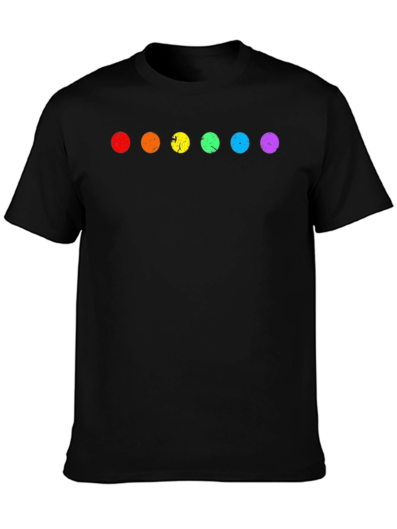 Rainbow Dot Graphic Tee - Soft Cotton Blend