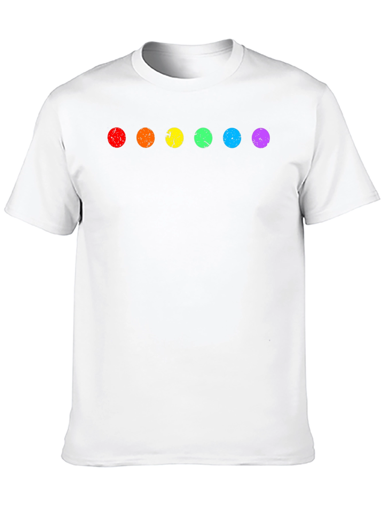 Rainbow Dot Graphic Tee - Soft Cotton Blend