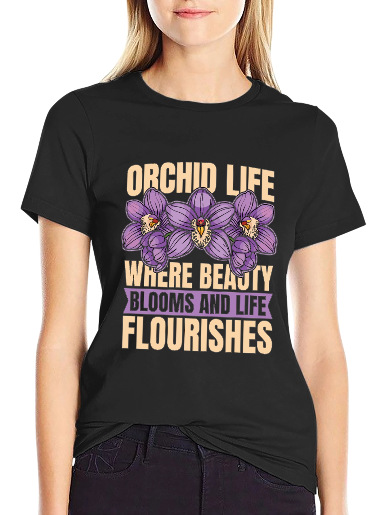 Orchid Life Graphic T-Shirt