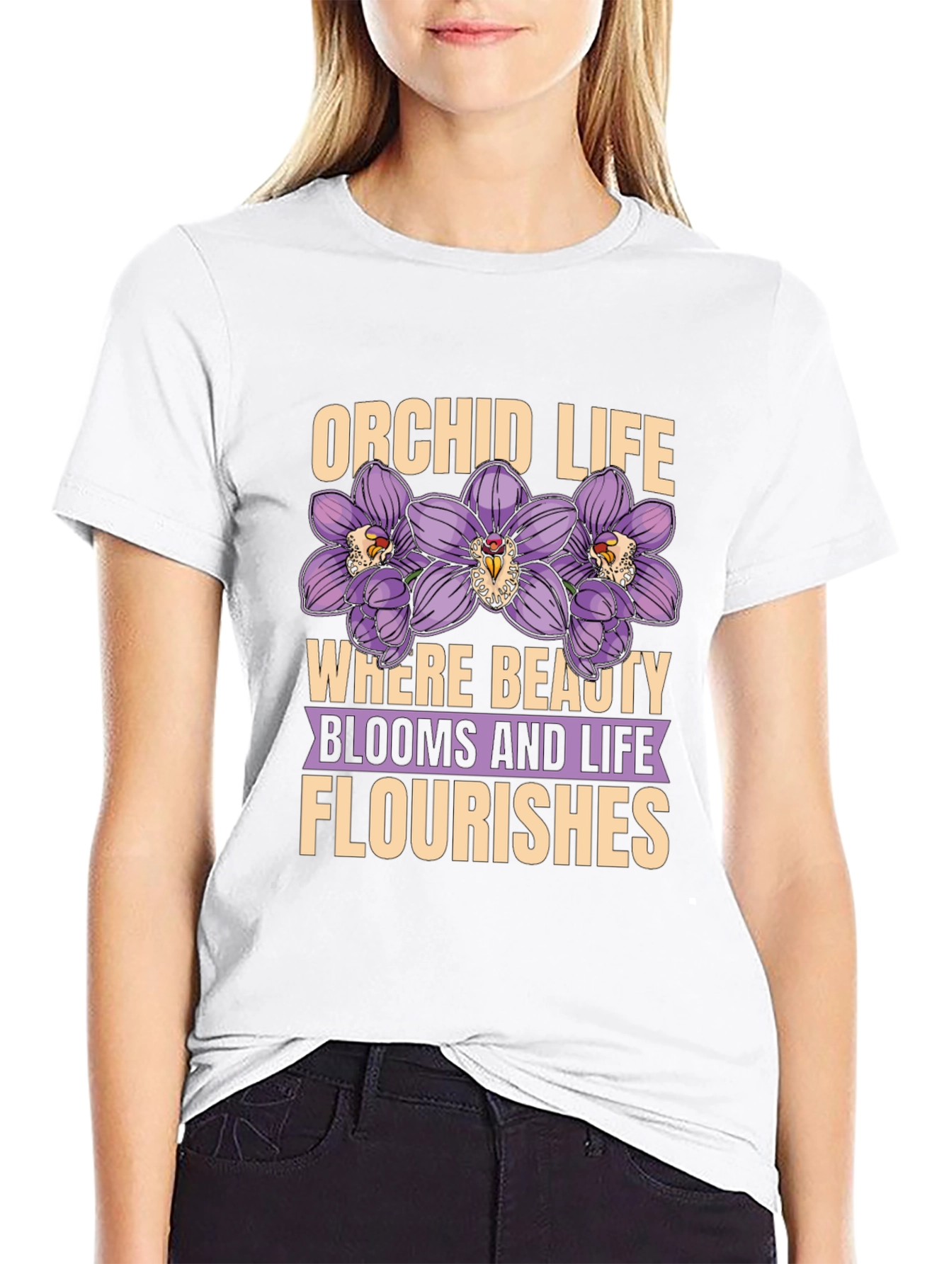 Orchid Life Graphic T-Shirt