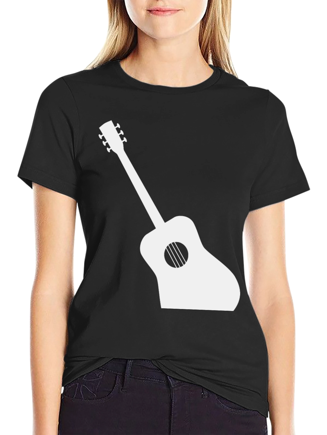 Guitar Graphic Tee - Musicians Black T-Shirt