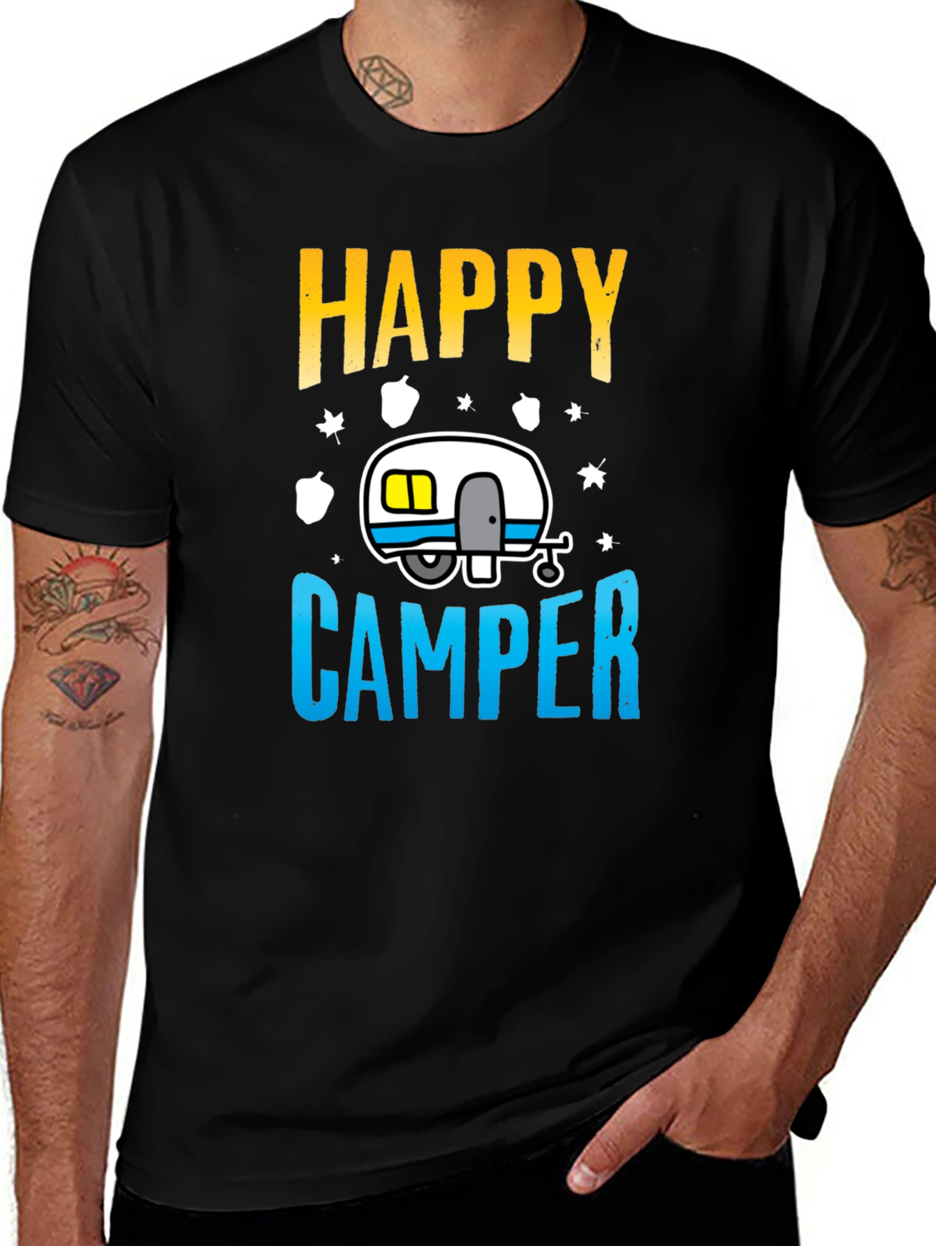 Happy Camper Graphic Tee - Camping Adventure Shirt