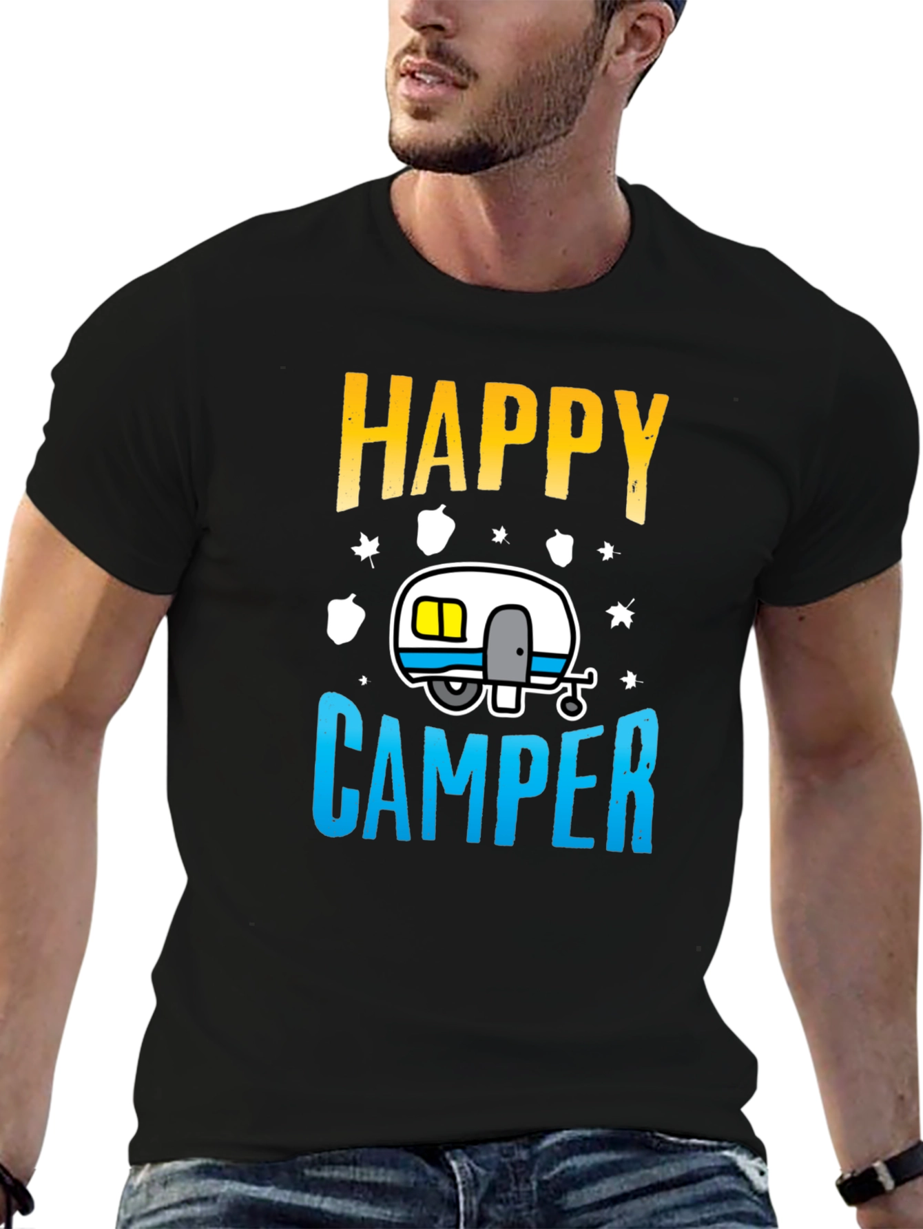 Happy Camper Graphic Tee - Camping Adventure Shirt