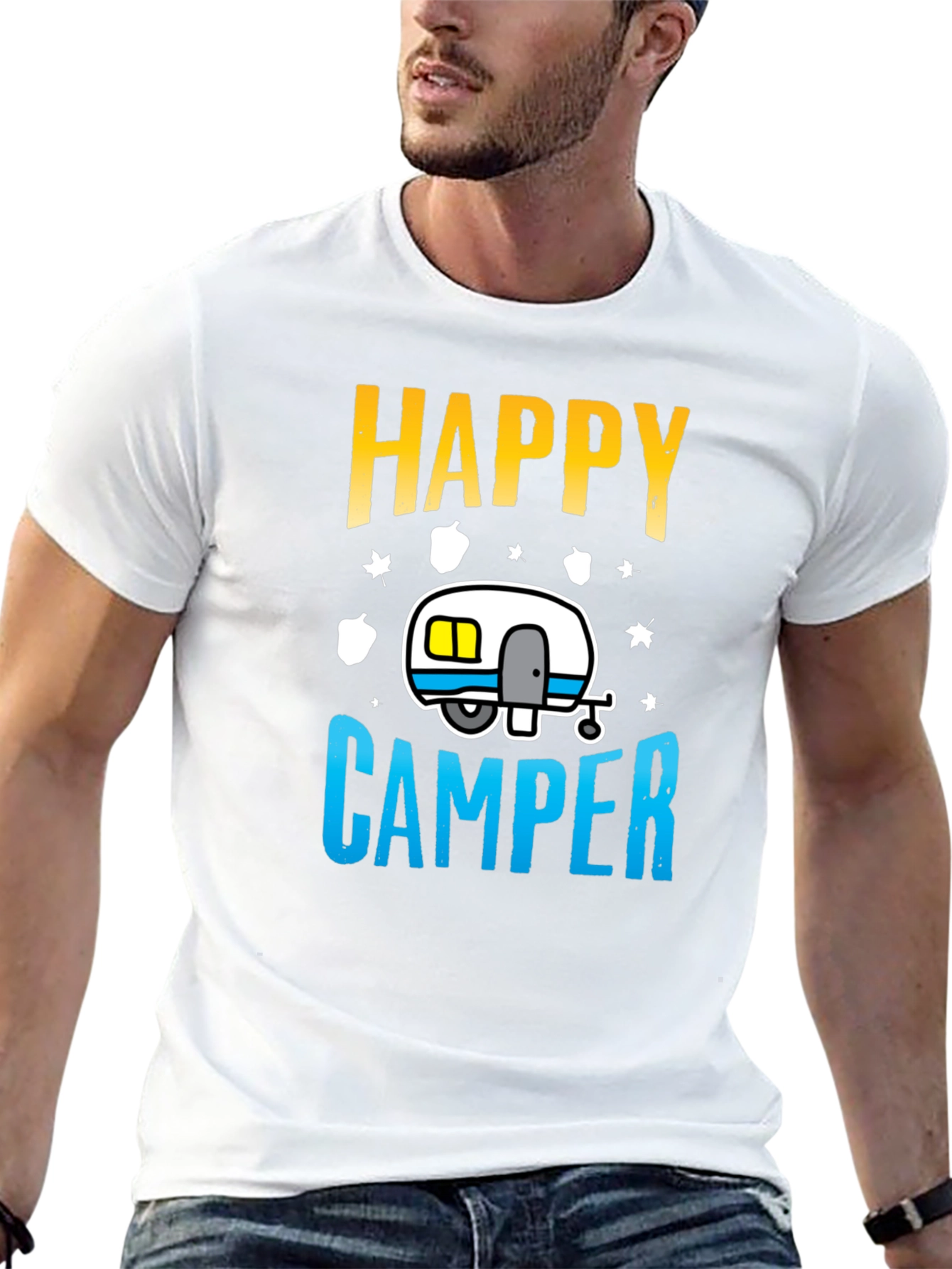 Happy Camper Graphic Tee - Camping Adventure Shirt