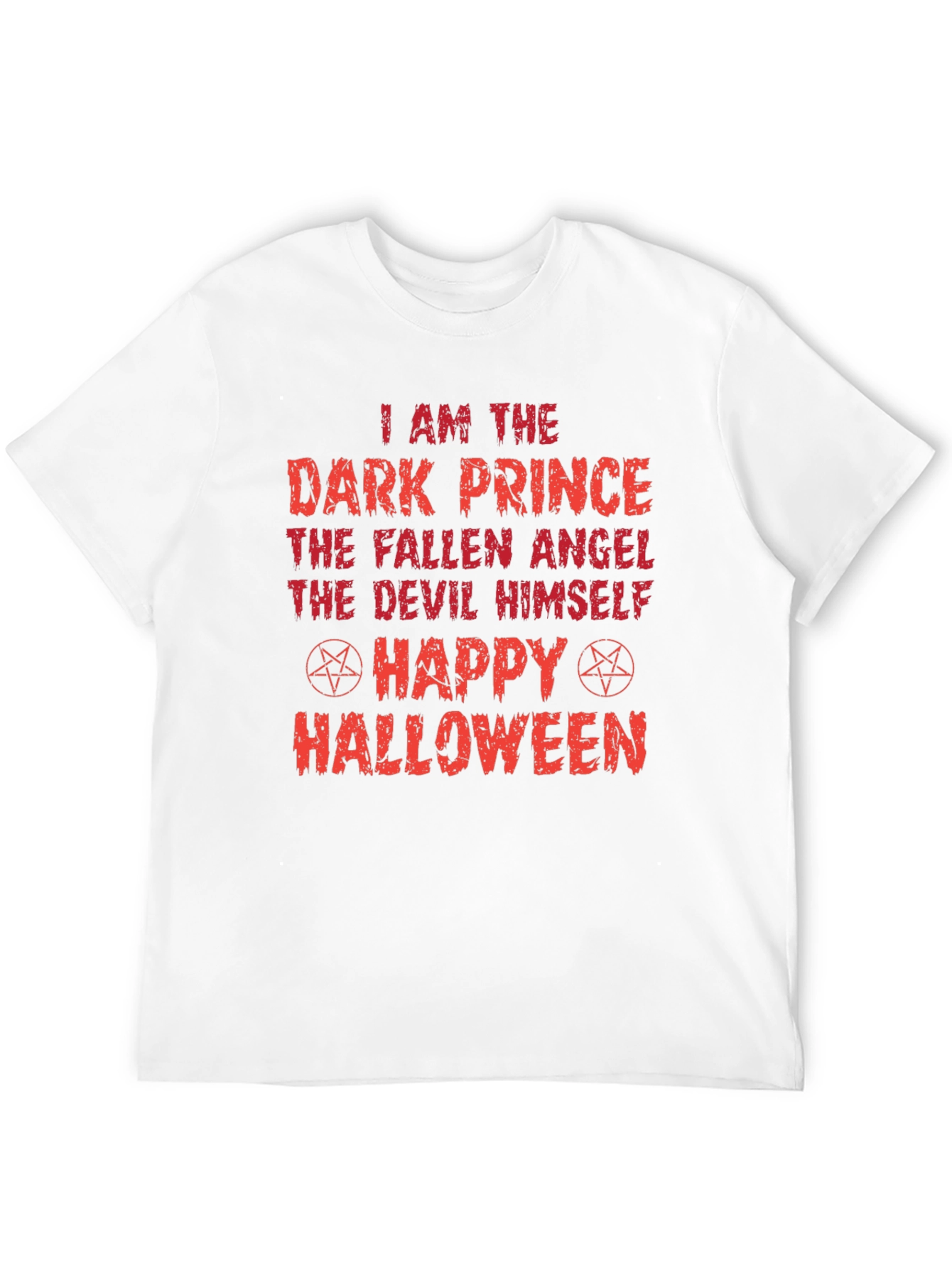 Dark Prince Halloween Graphic Tee - Black Cotton Shirt