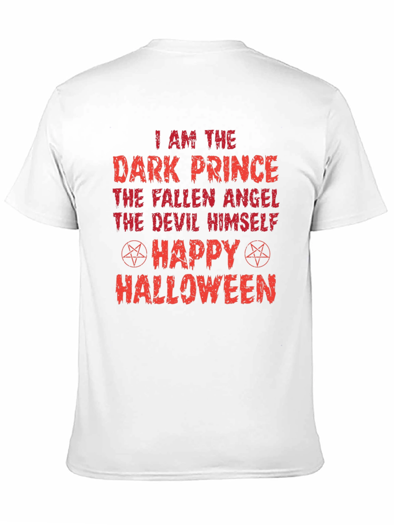 Dark Prince Halloween Graphic Tee - Black Cotton Shirt