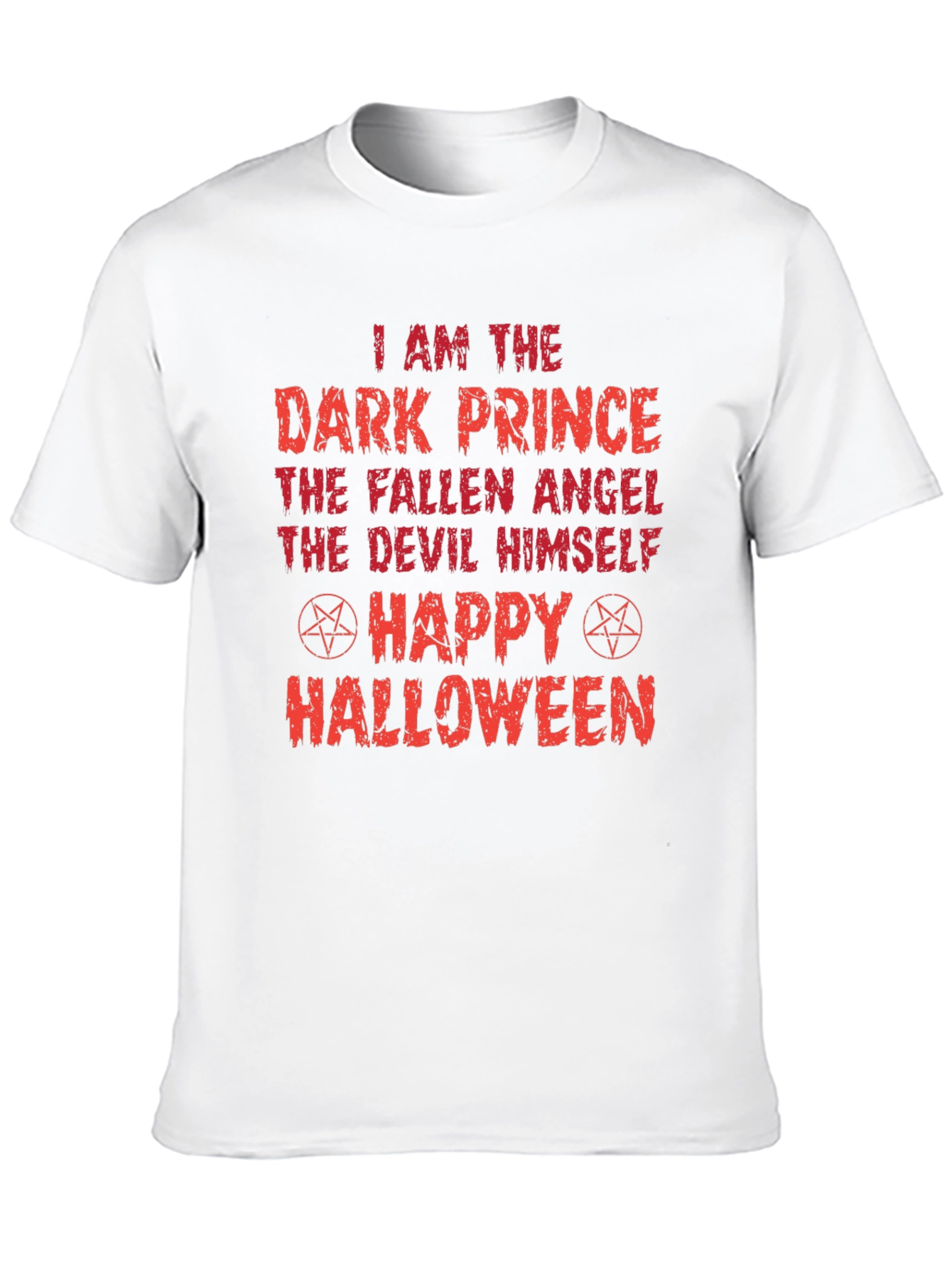 Dark Prince Halloween Graphic Tee - Black Cotton Shirt