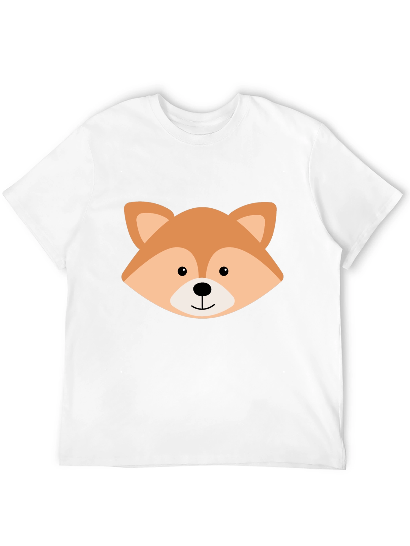 Cute Fox Graphic Black T-Shirt
