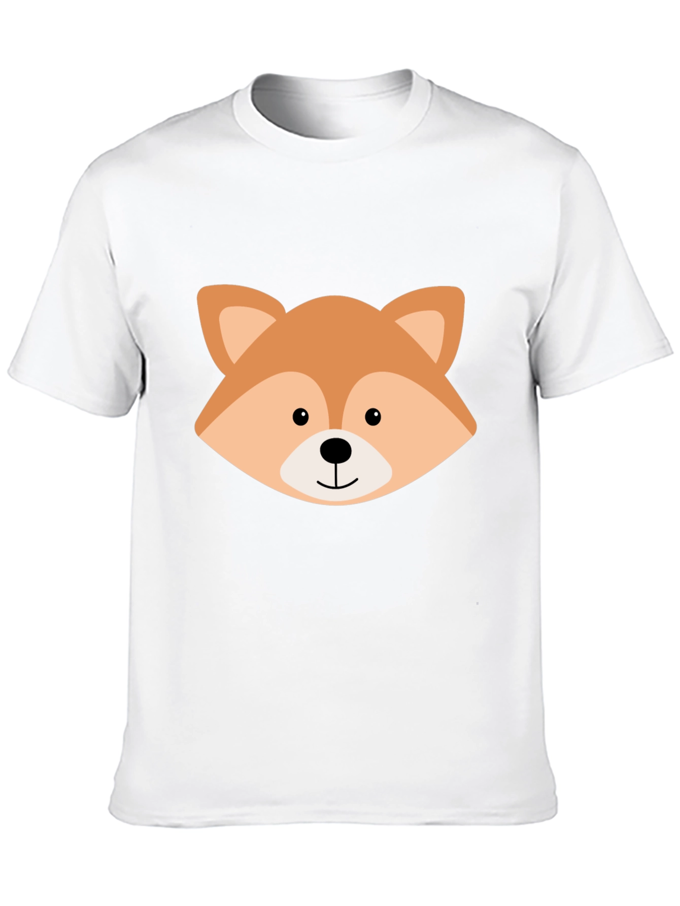 Cute Fox Graphic Black T-Shirt