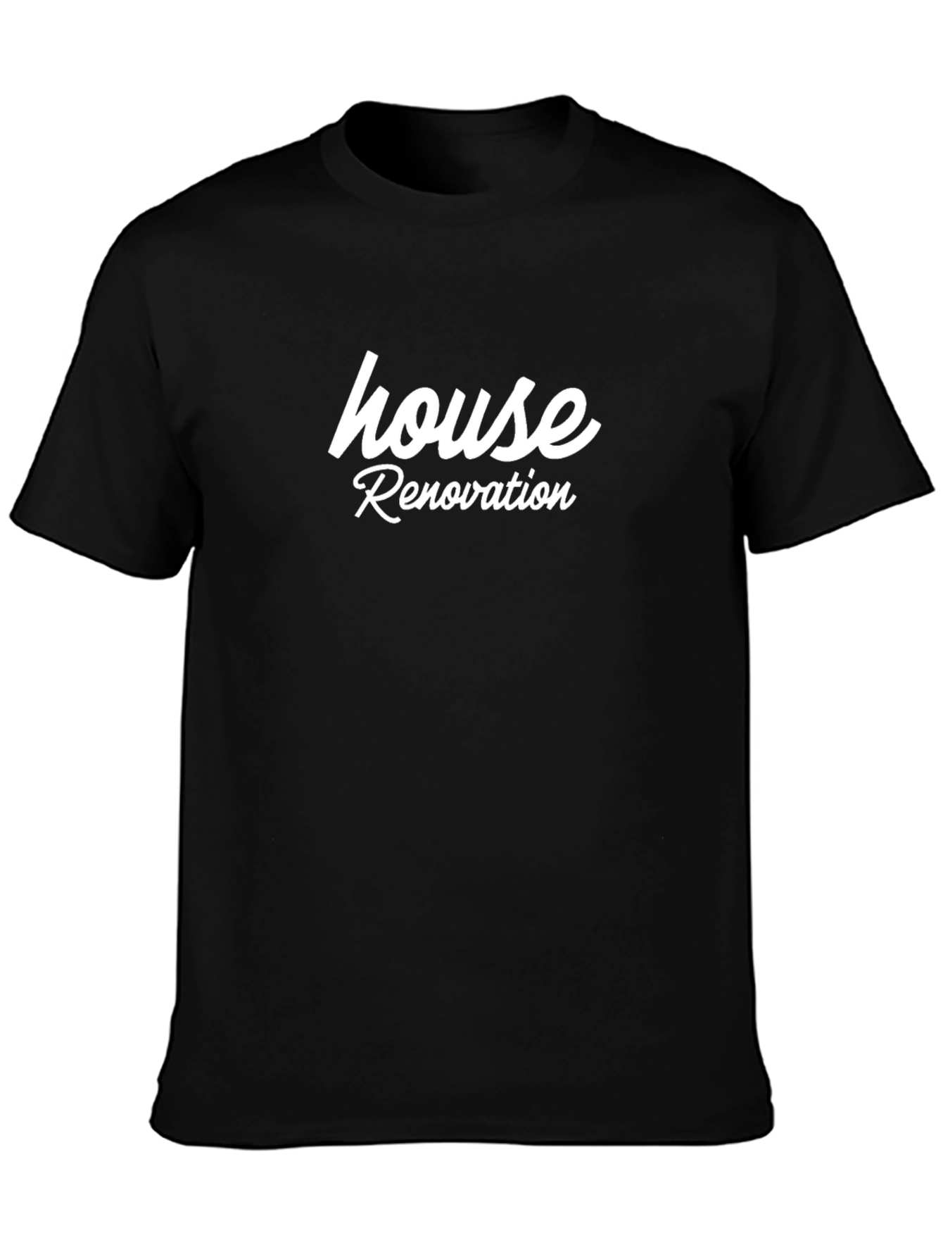 House Renovation Graphic Tee - Black Cotton T-Shirt