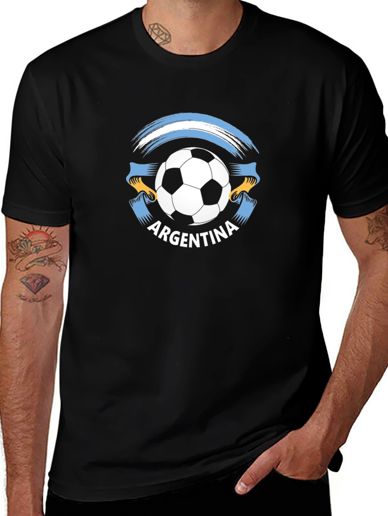 Argentina Soccer T-Shirt - Black