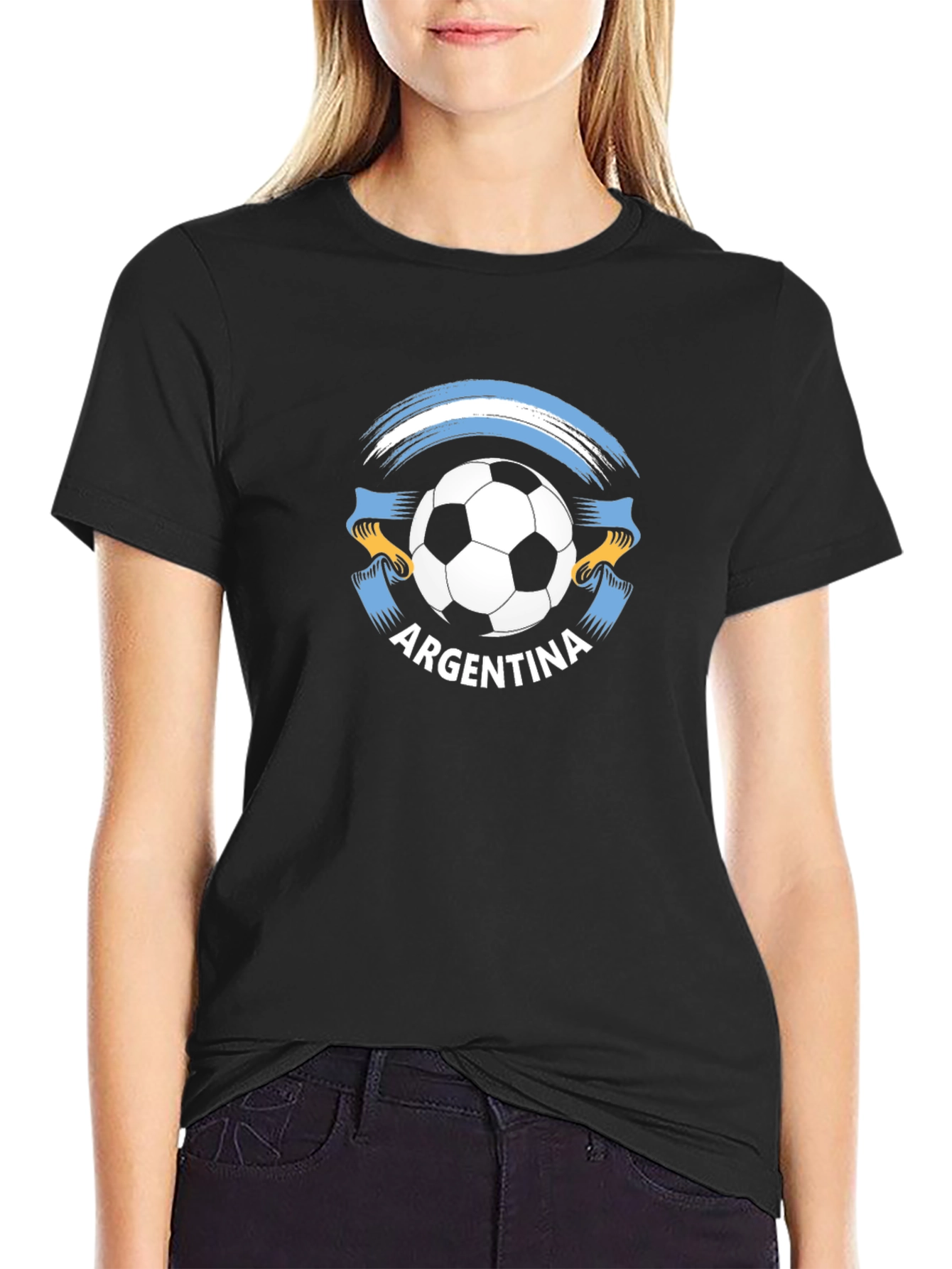 Argentina Soccer T-Shirt - Black