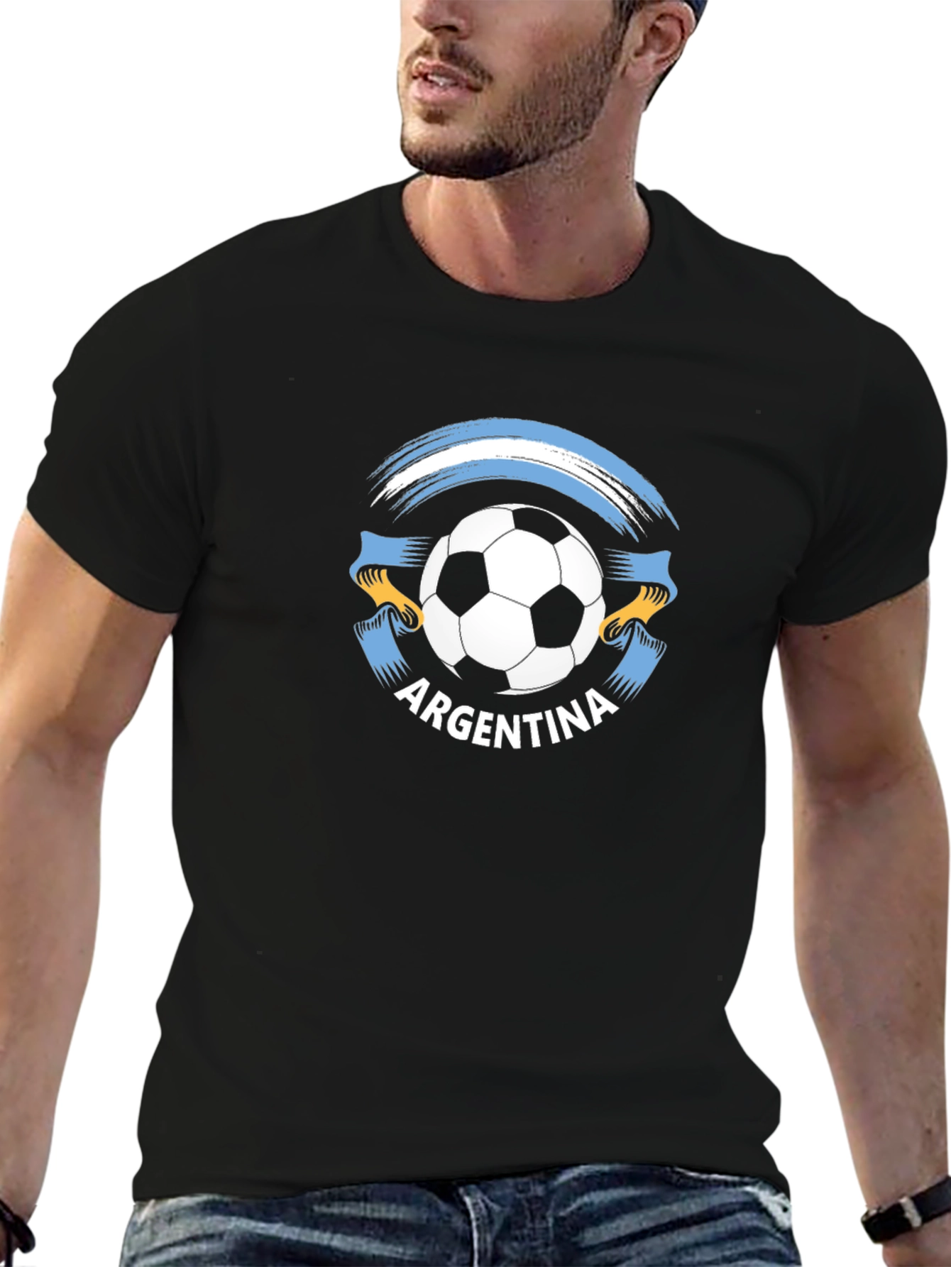 Argentina Soccer T-Shirt - Black