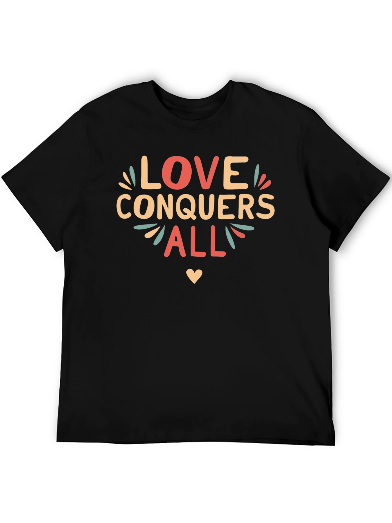 Love Conquers All Graphic Tee - Black