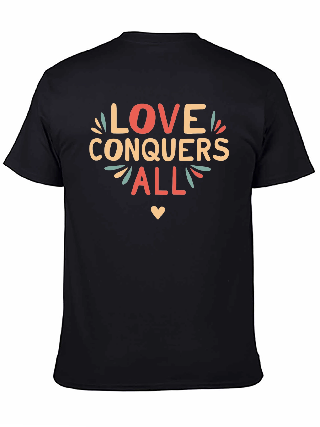 Love Conquers All Graphic Tee - Black