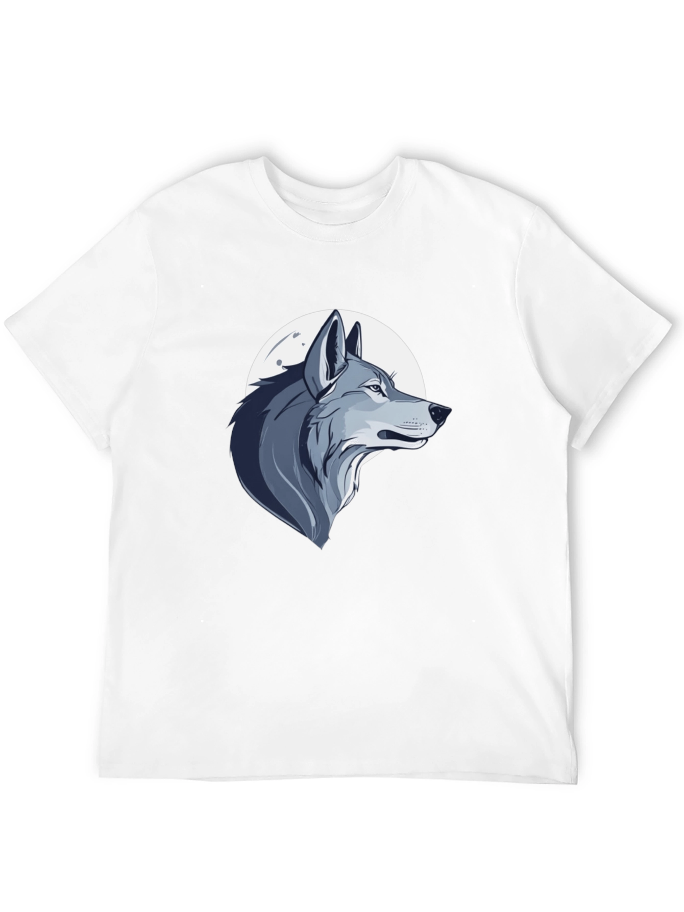 Wolf Moon Graphic Tee - Mens Black Cotton T-Shirt