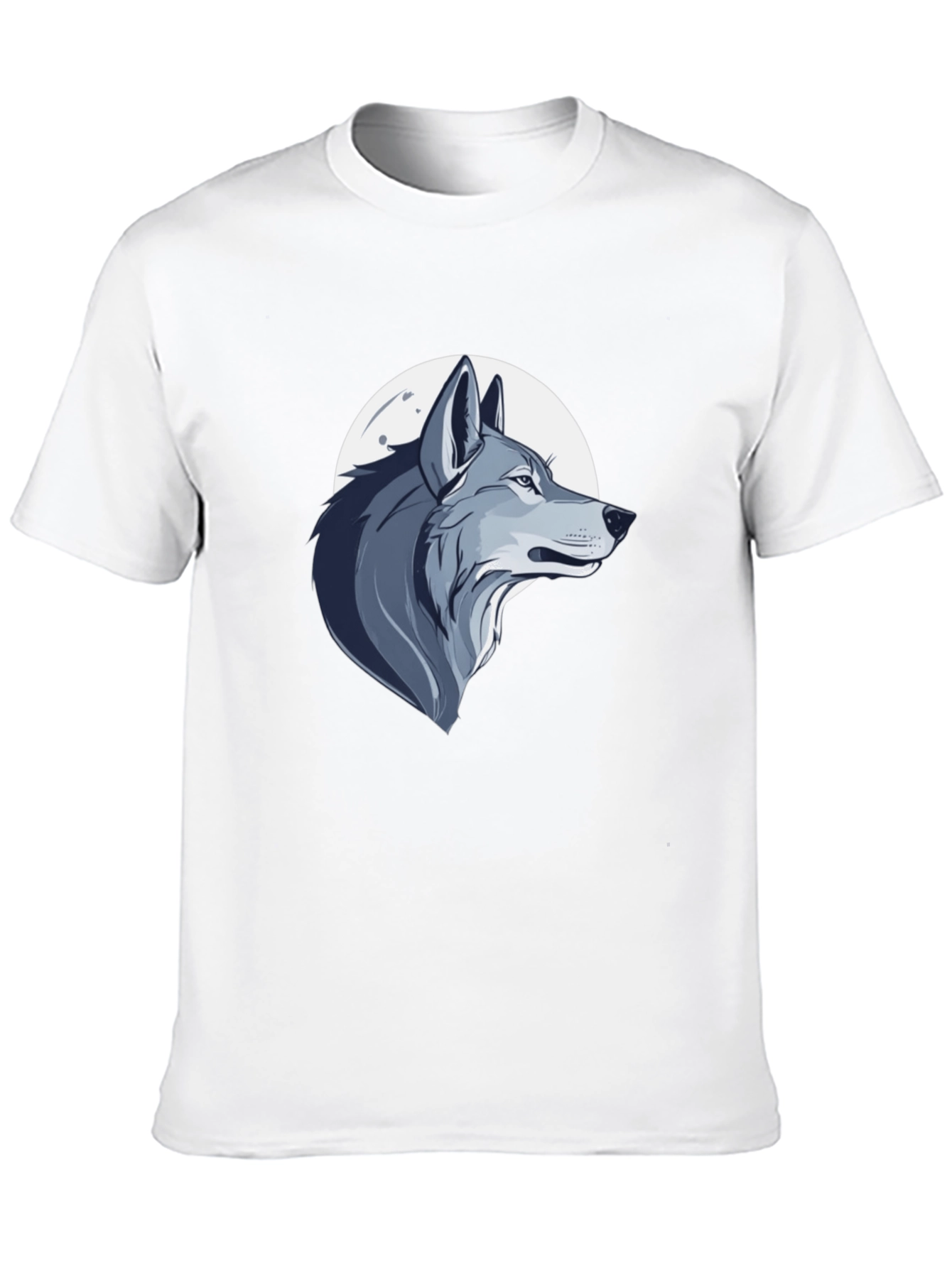 Wolf Moon Graphic Tee - Mens Black Cotton T-Shirt