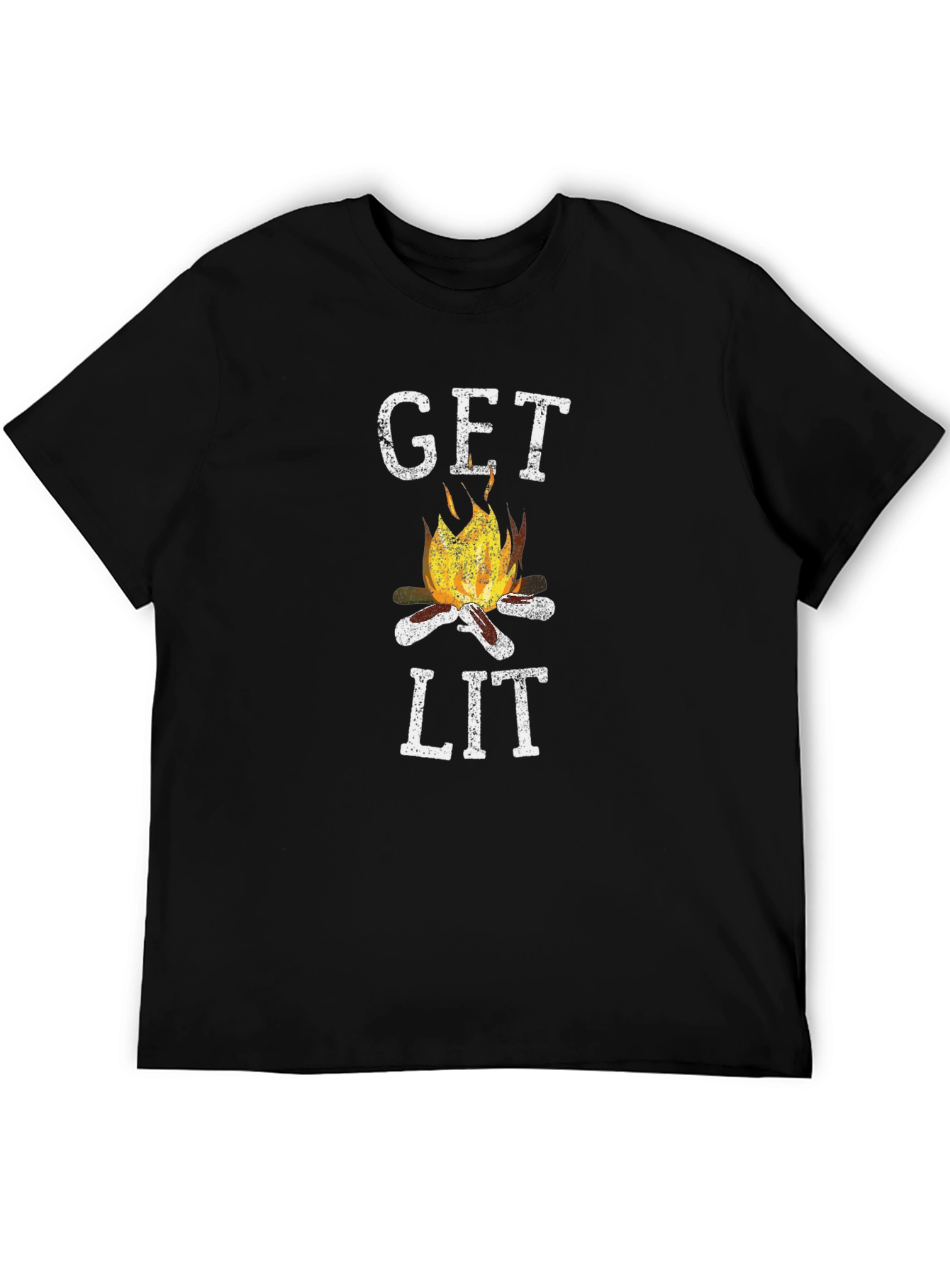 Get Lit Campfire Graphic Tee - Black