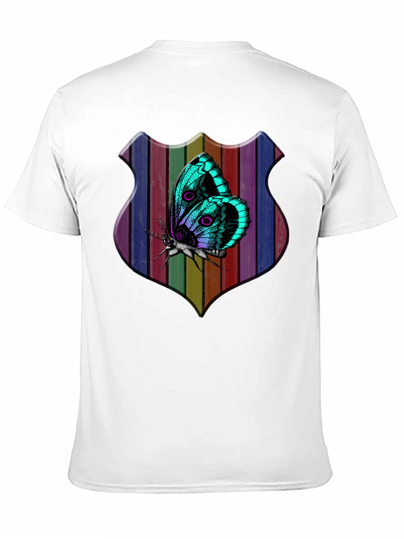 Butterfly Rainbow Shield Graphic Tee