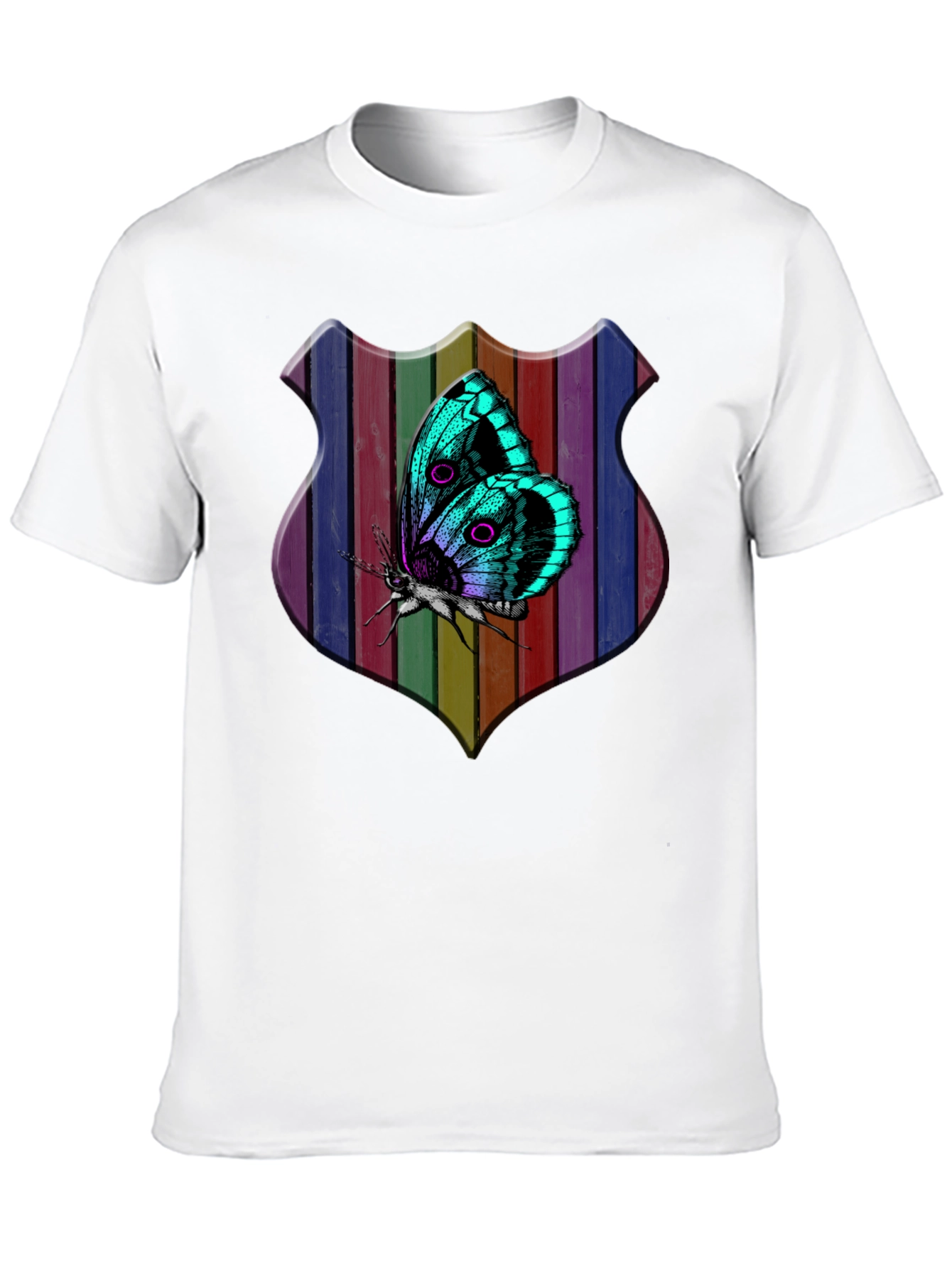 Butterfly Rainbow Shield Graphic Tee