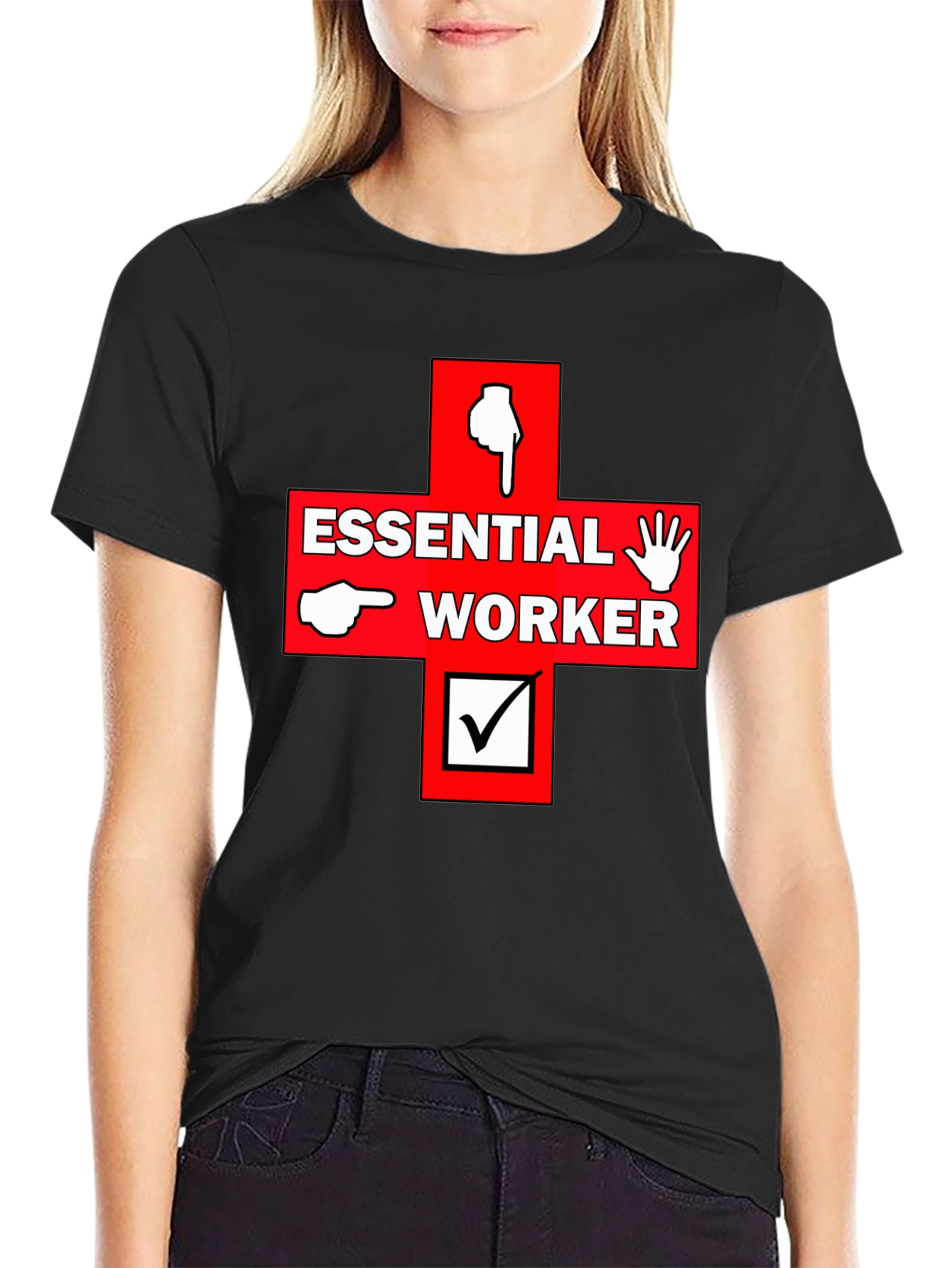 Essential Worker Graphic Print Tee