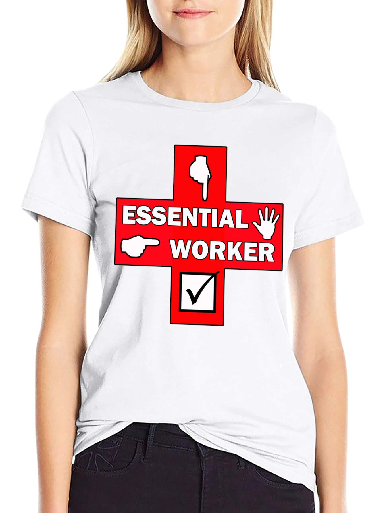 Essential Worker Graphic Print Tee