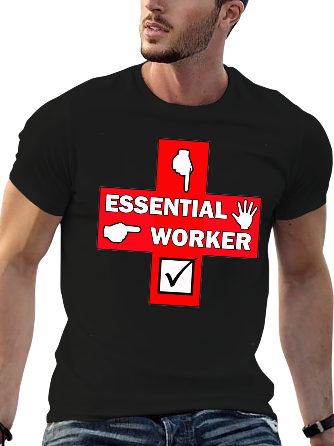 Essential Worker Graphic Print Tee