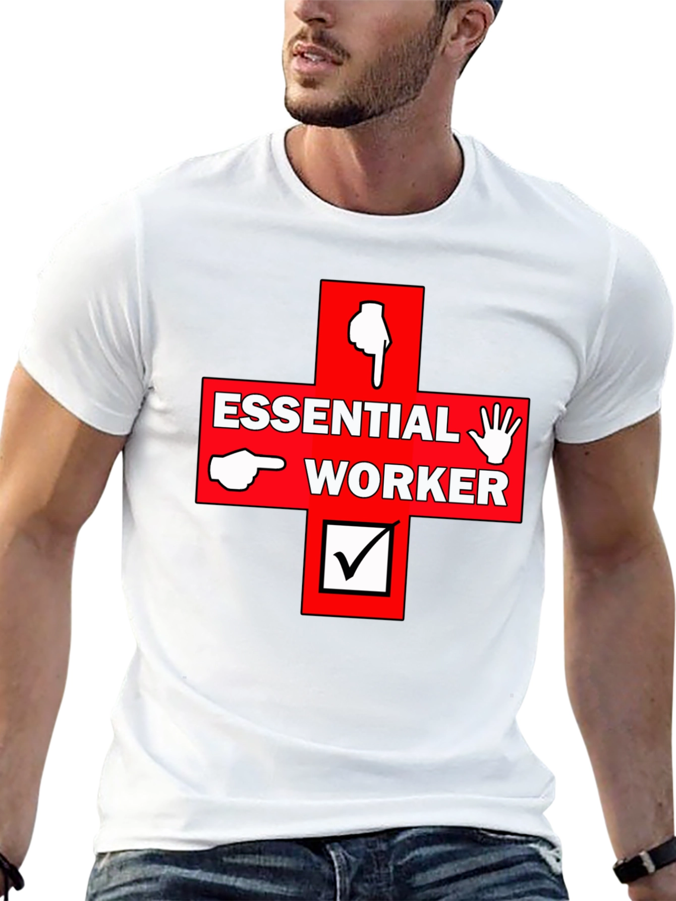 Essential Worker Graphic Print Tee