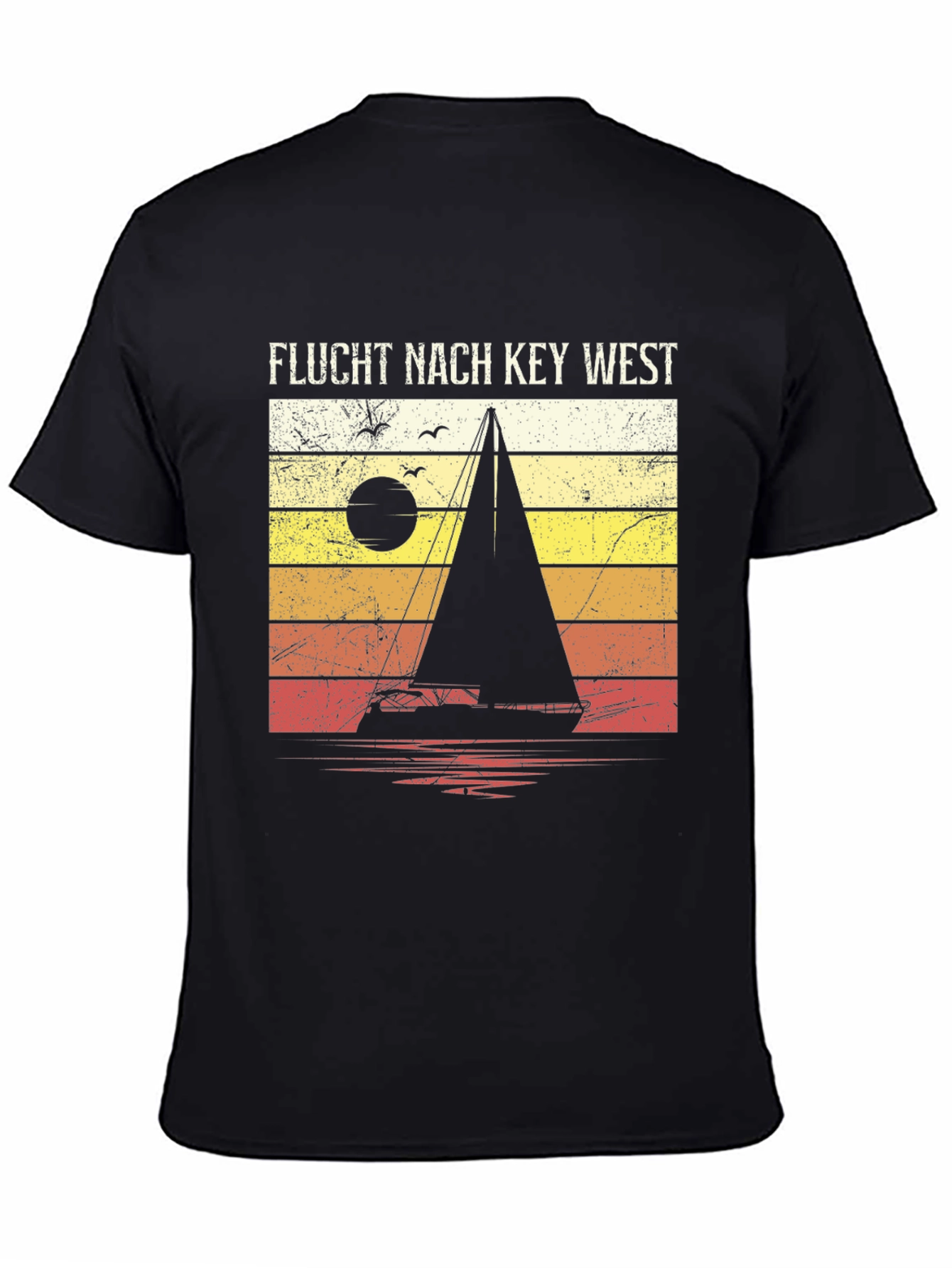 Flucht Nach Key West Sailboat Retro T-Shirt