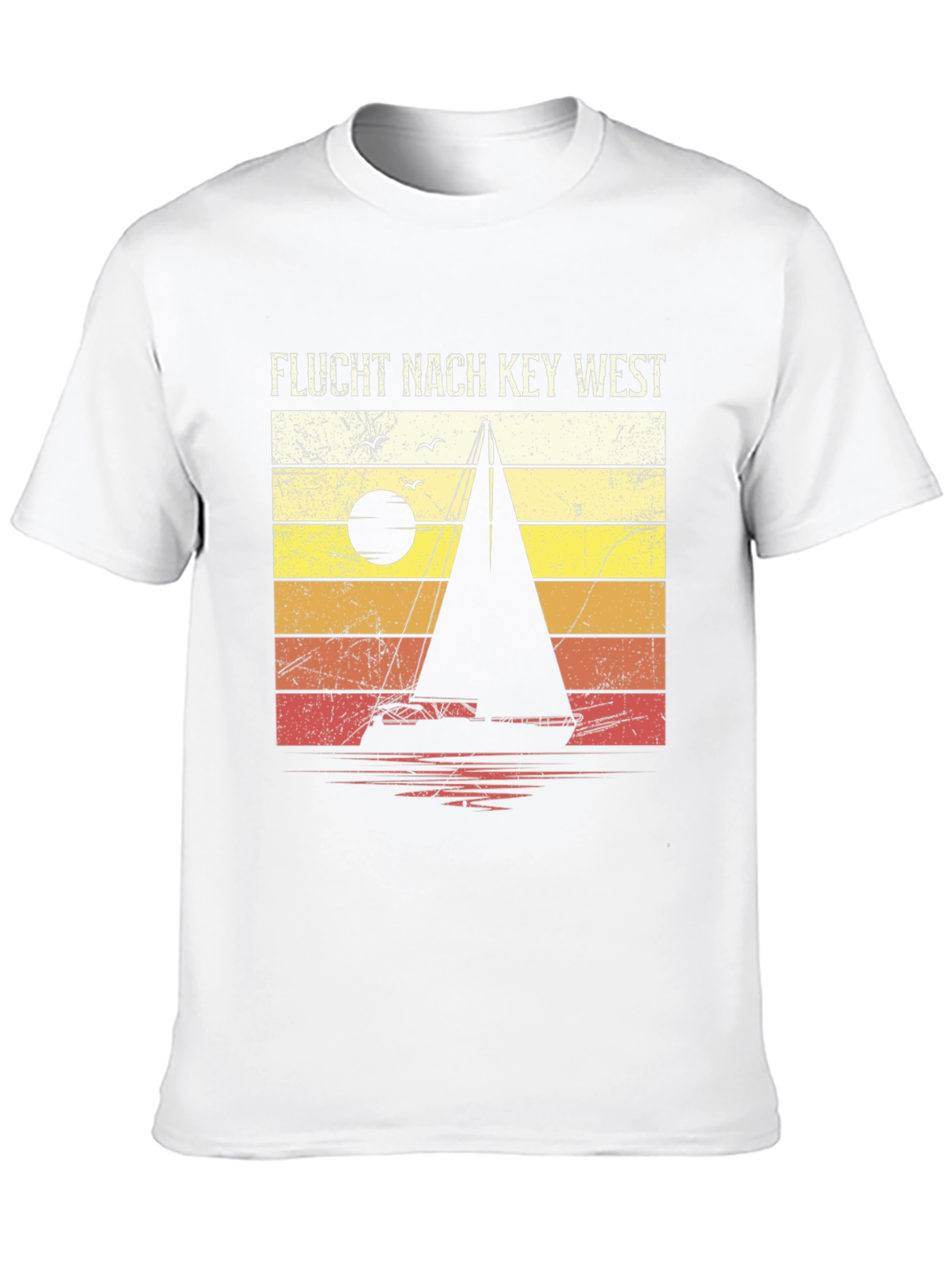 Flucht Nach Key West Sailboat Retro T-Shirt