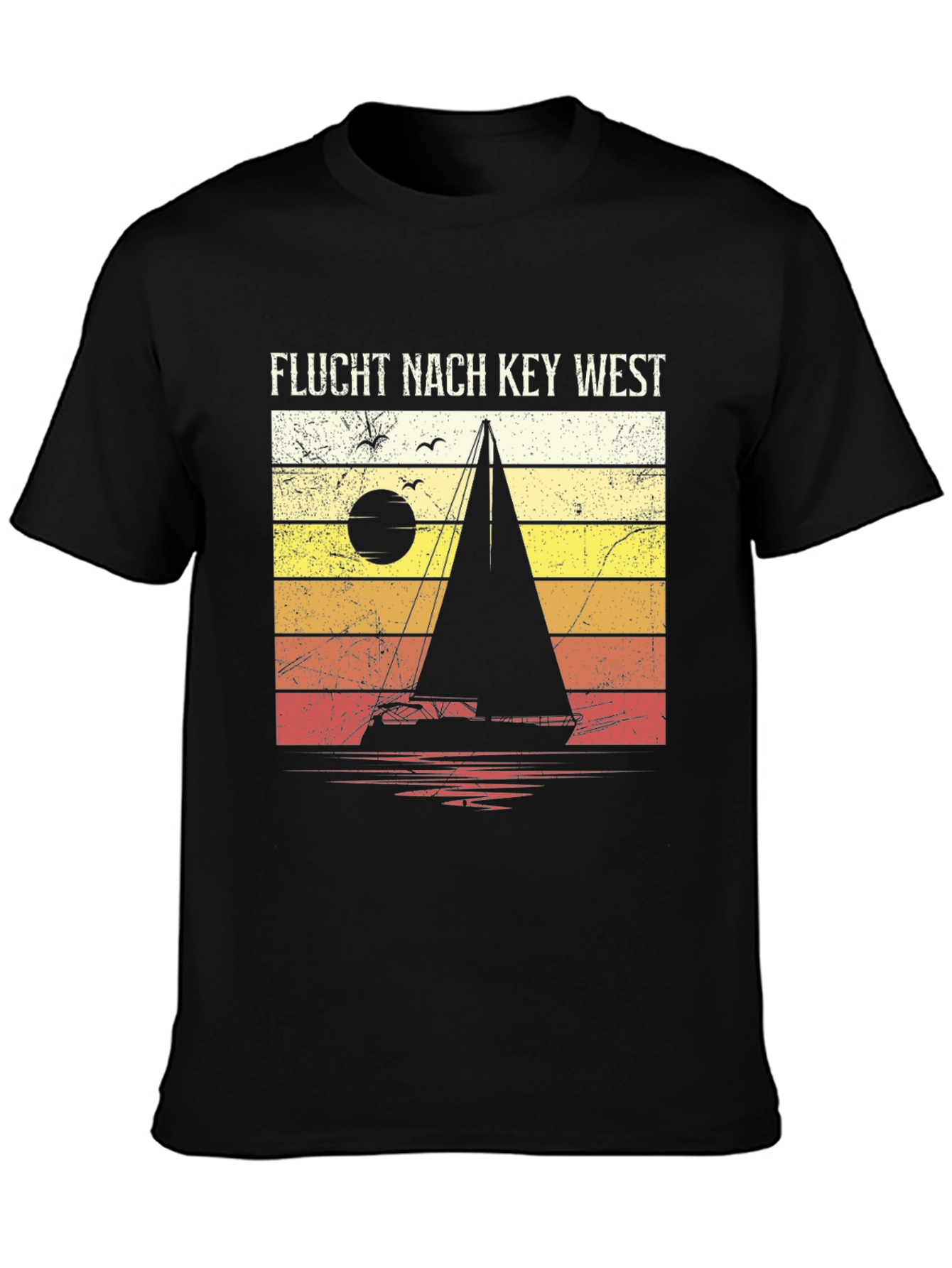 Flucht Nach Key West Sailboat Retro T-Shirt
