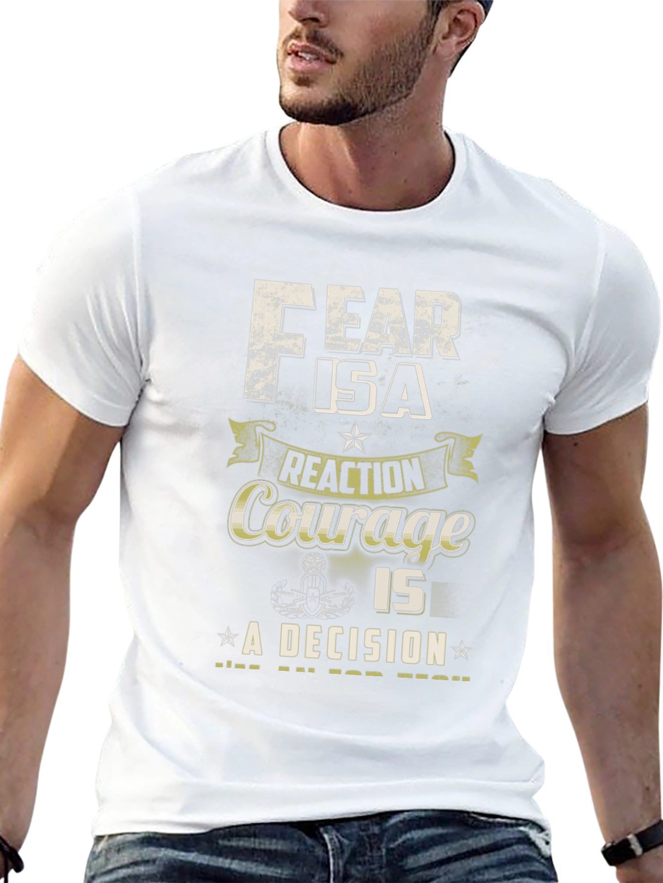 Fear & Courage Graphic Tee - Decision Motivation