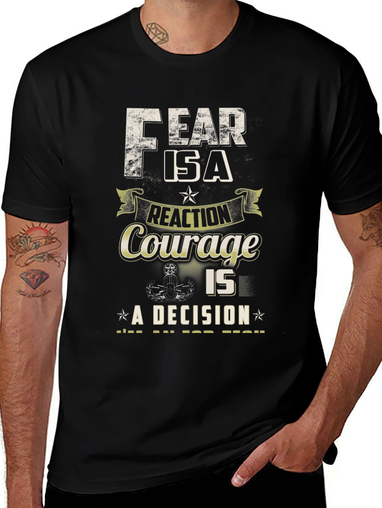 Fear & Courage Graphic Tee - Decision Motivation