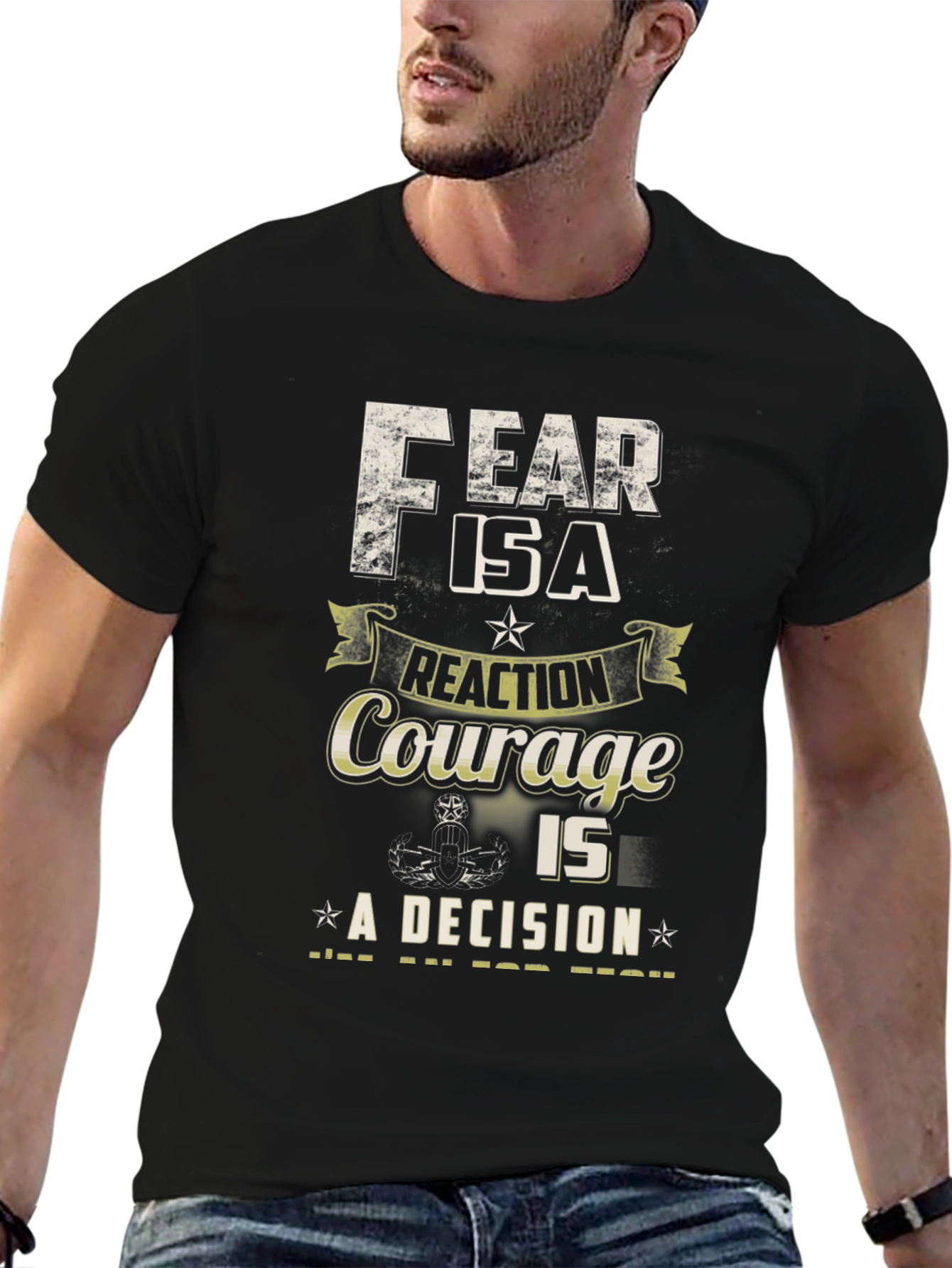 Fear & Courage Graphic Tee - Decision Motivation