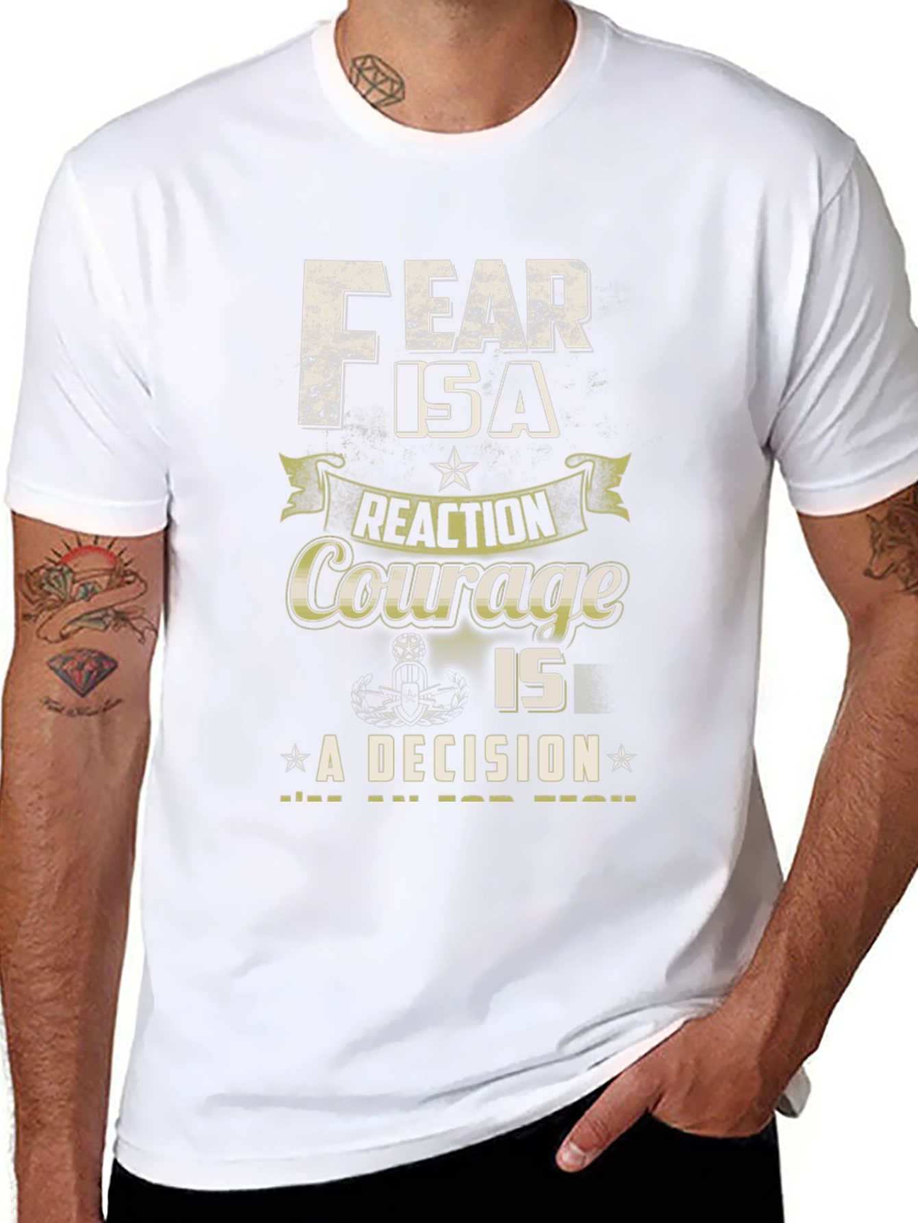 Fear & Courage Graphic Tee - Decision Motivation