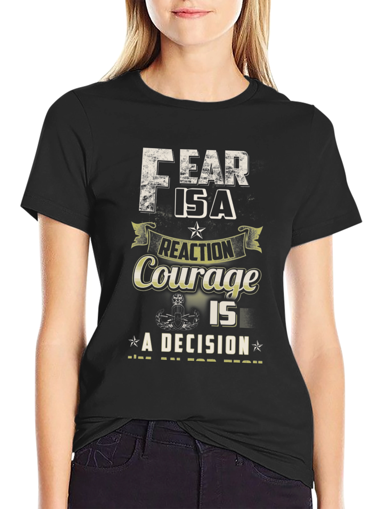 Fear & Courage Graphic Tee - Decision Motivation