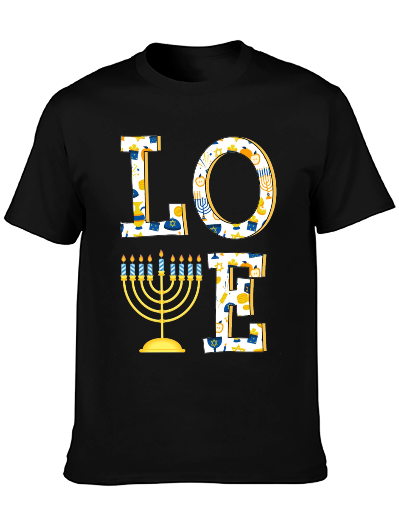 Hanukkah Love T-Shirt - Holiday Festive Graphic Tee